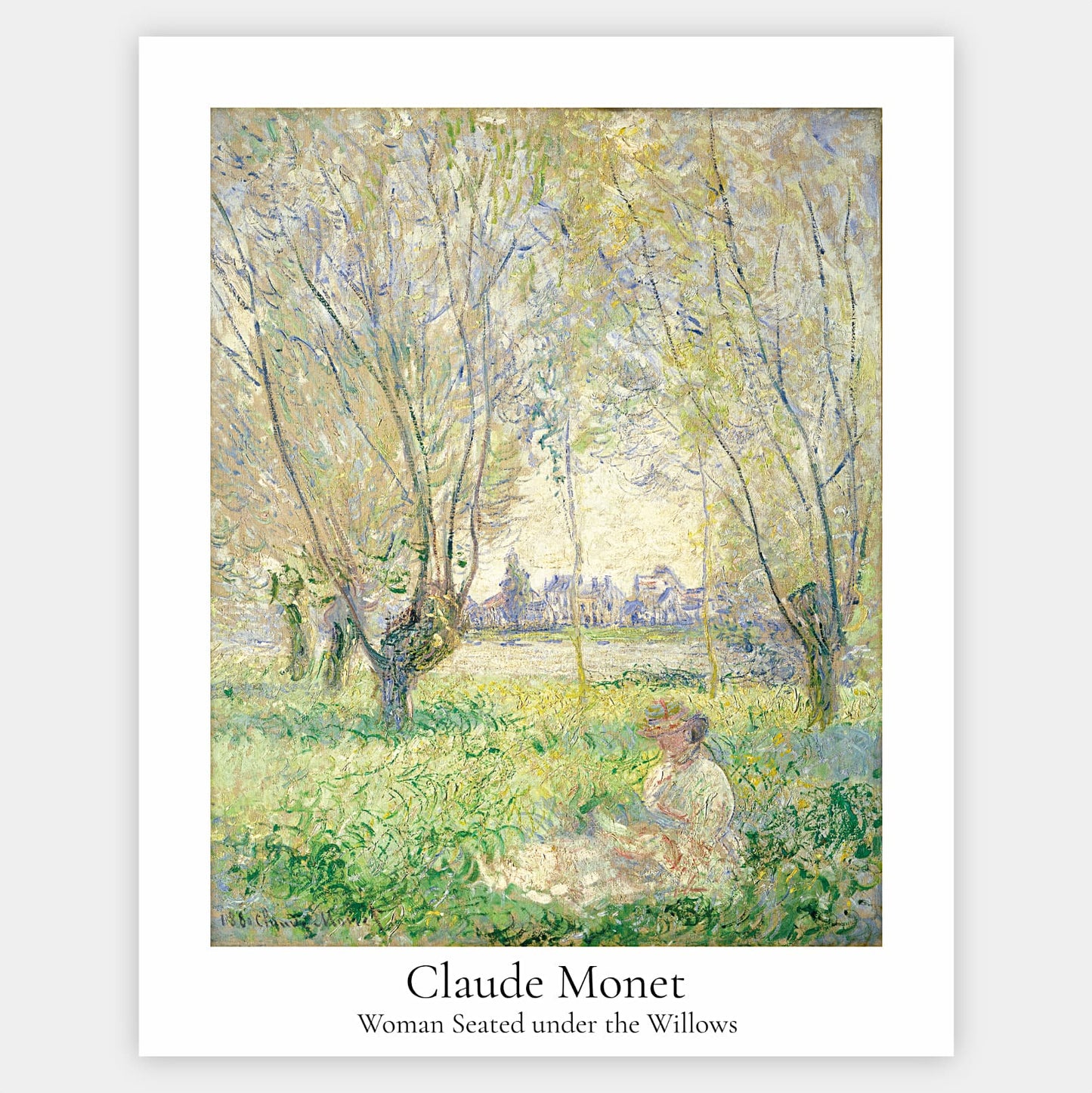 Poster Woman Sitting Under a Willow Tree | Claude Monet