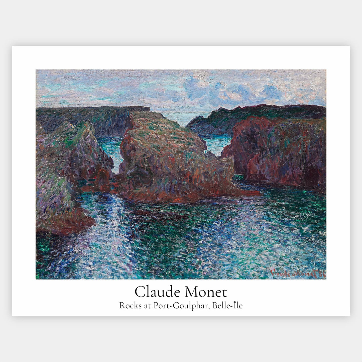 Poster Rocks at Port-Goulphar, Belle-Île | Claude Monet