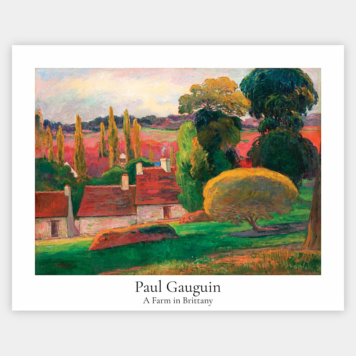 Poster A Farm in Brittany | Paul Gauguin