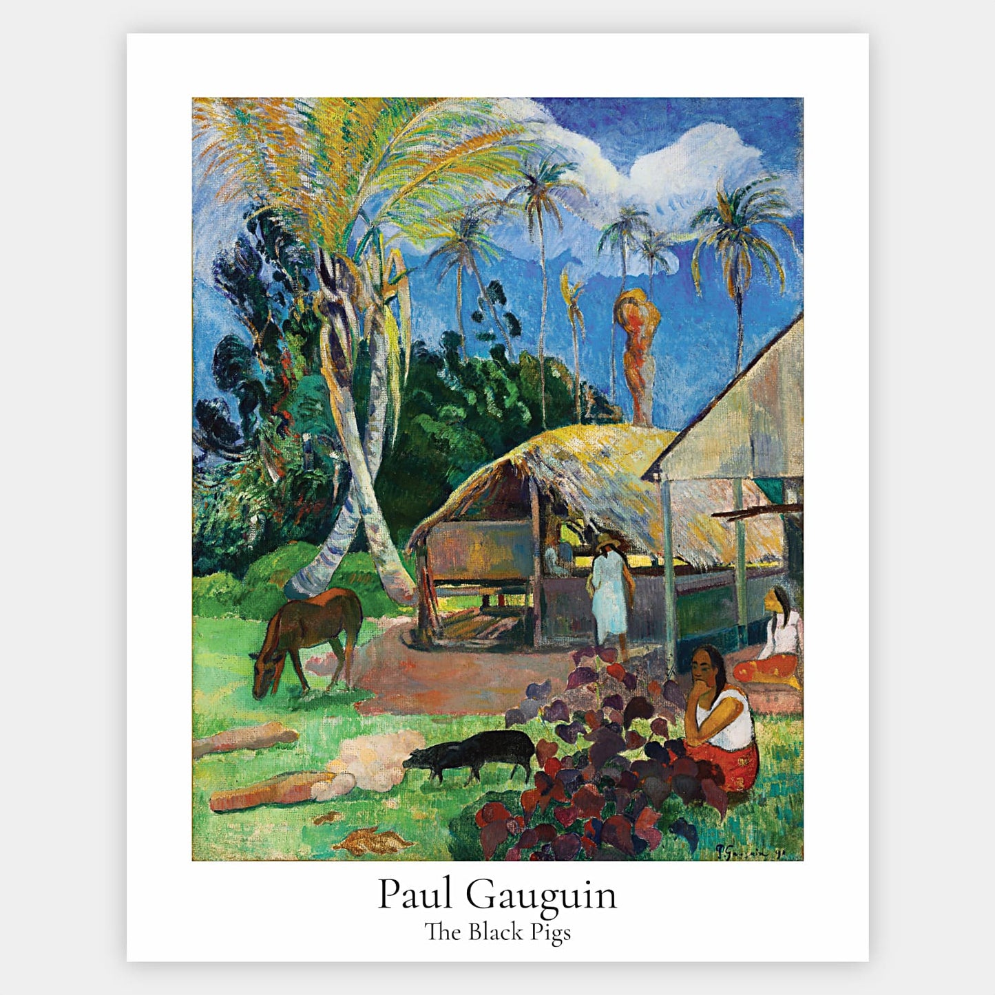 Poster Black Pigs | Paul Gauguin