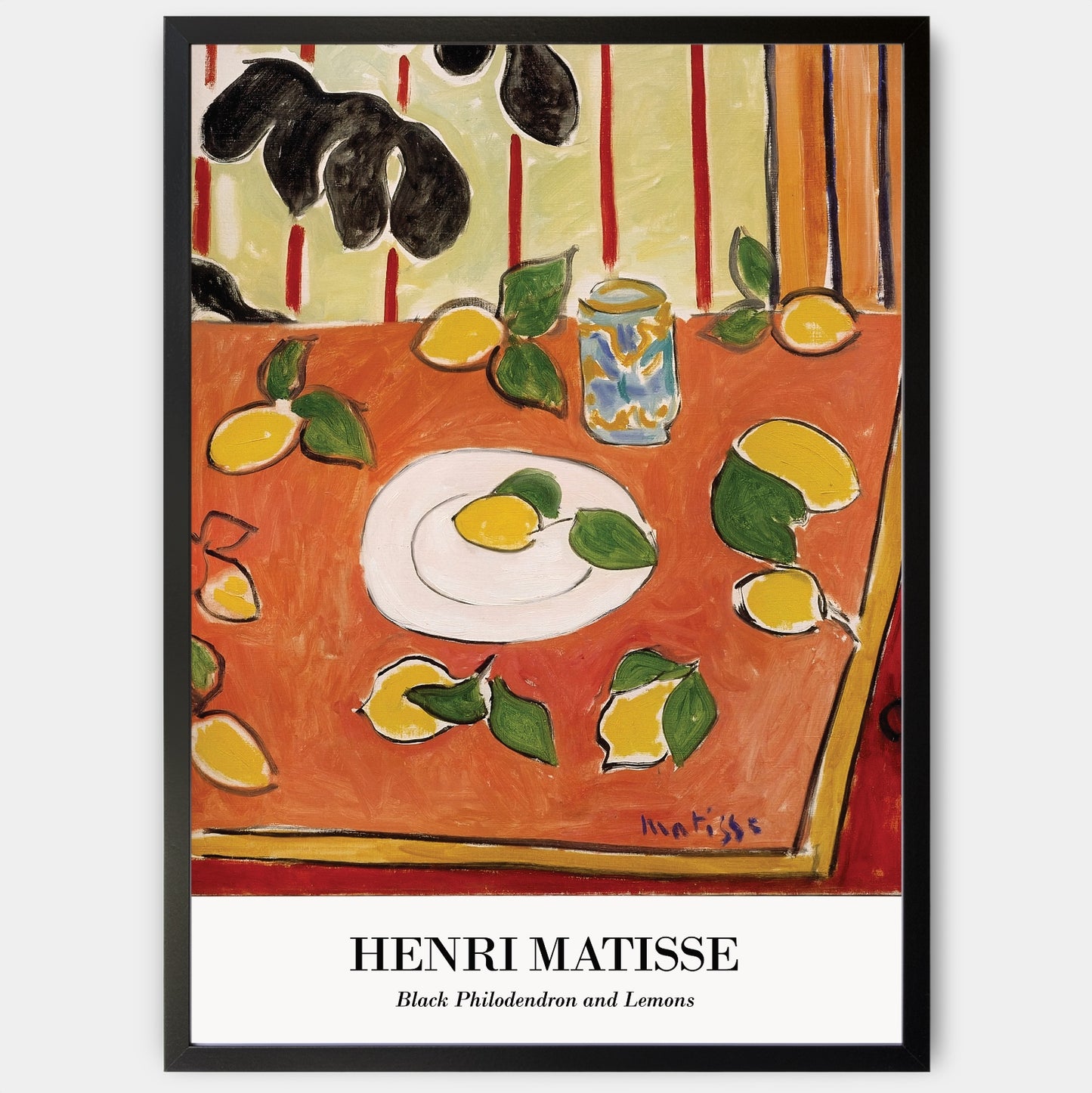 Plagát Black Philodendron and Lemons | Henri Matisse