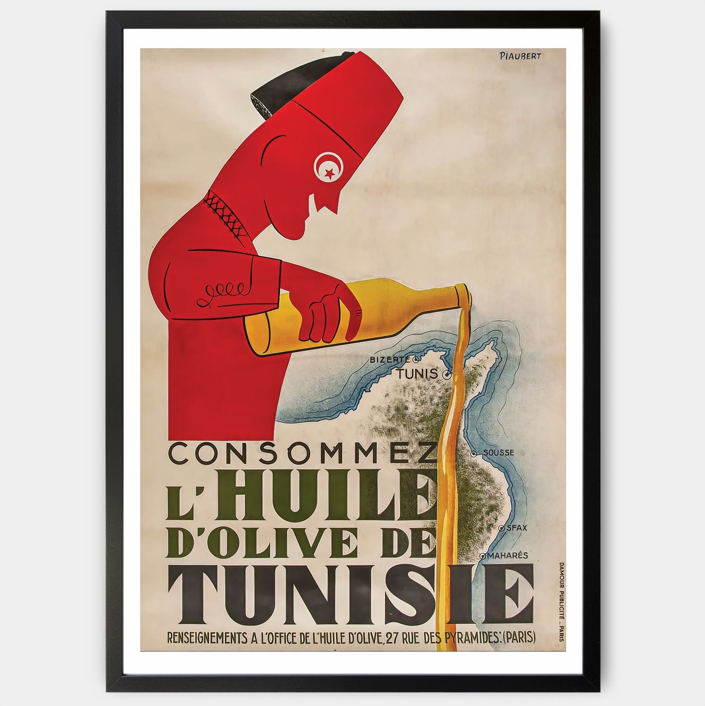 Olive Oil from Tunisia Poster | Jean Piaubert