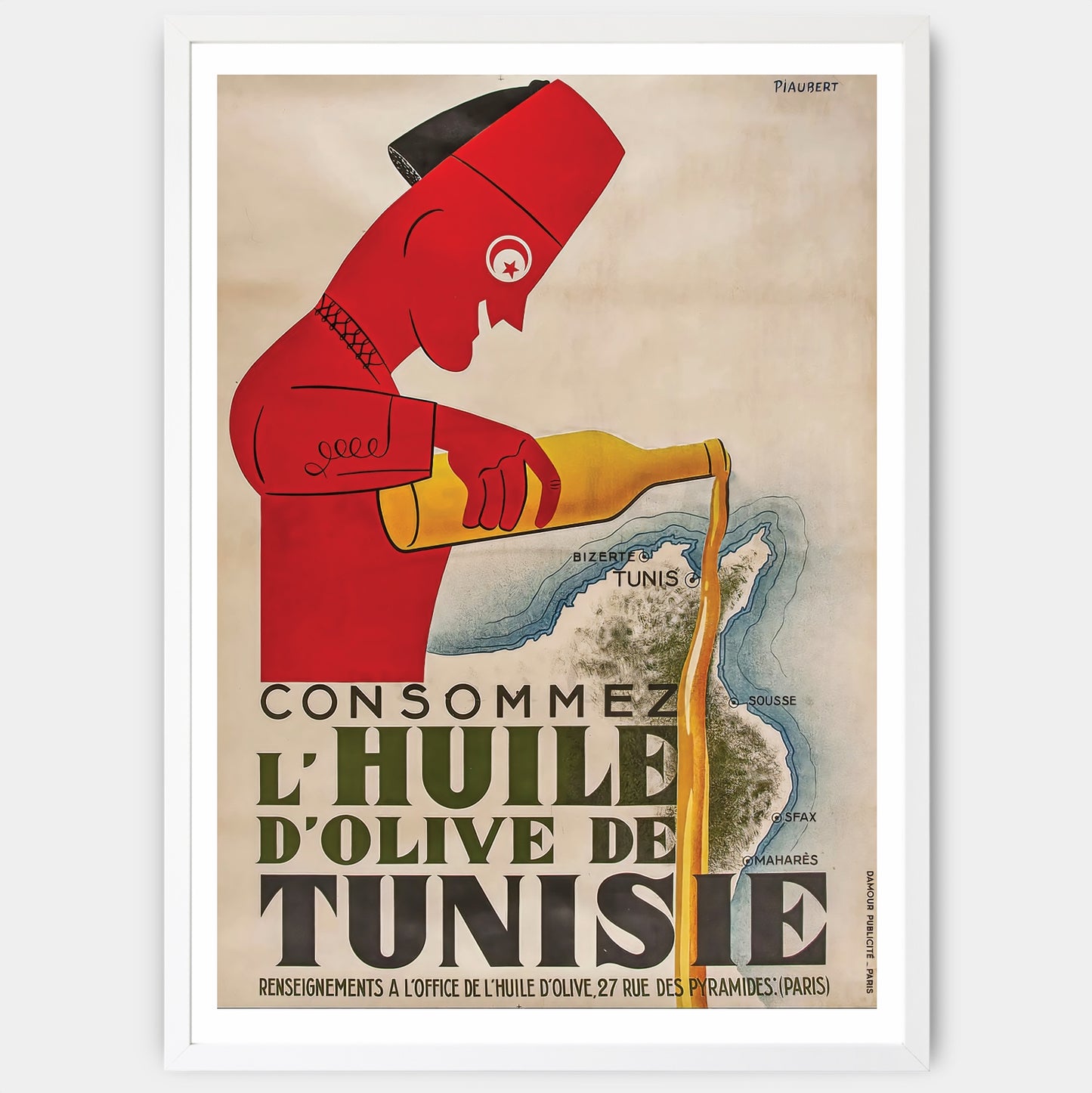 Olive Oil from Tunisia Poster | Jean Piaubert