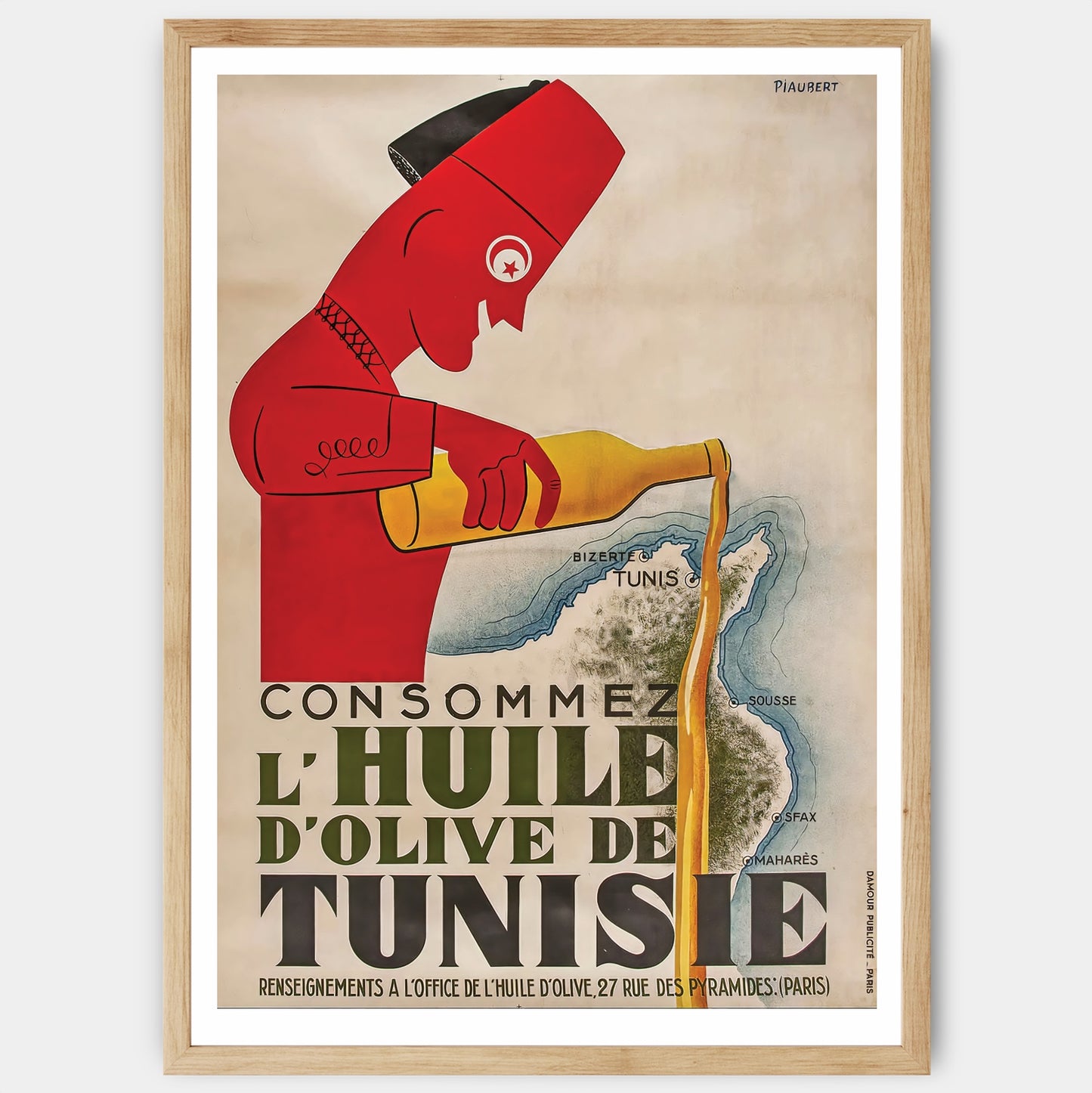 Olive Oil from Tunisia Poster | Jean Piaubert