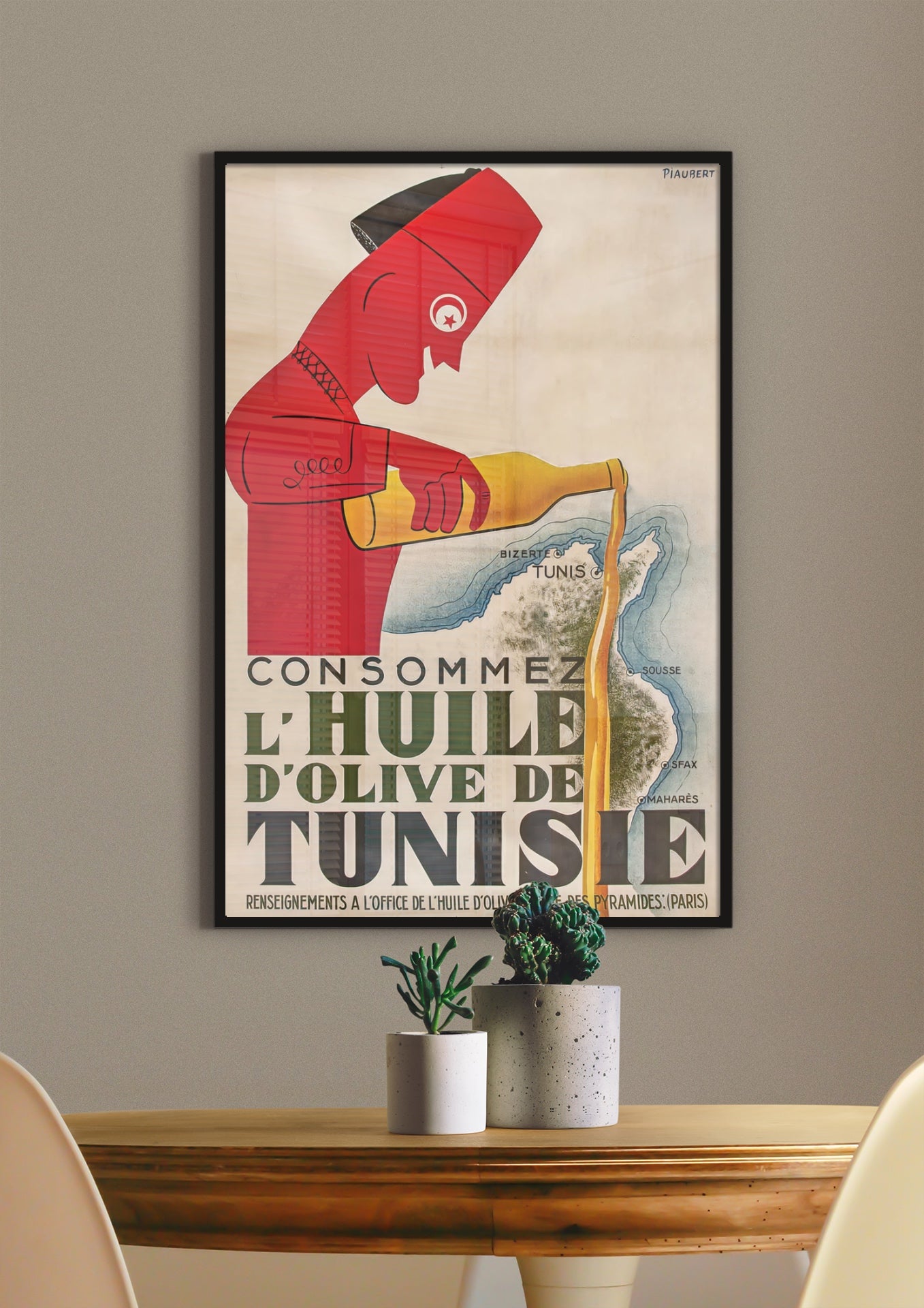 Olive Oil from Tunisia Poster | Jean Piaubert