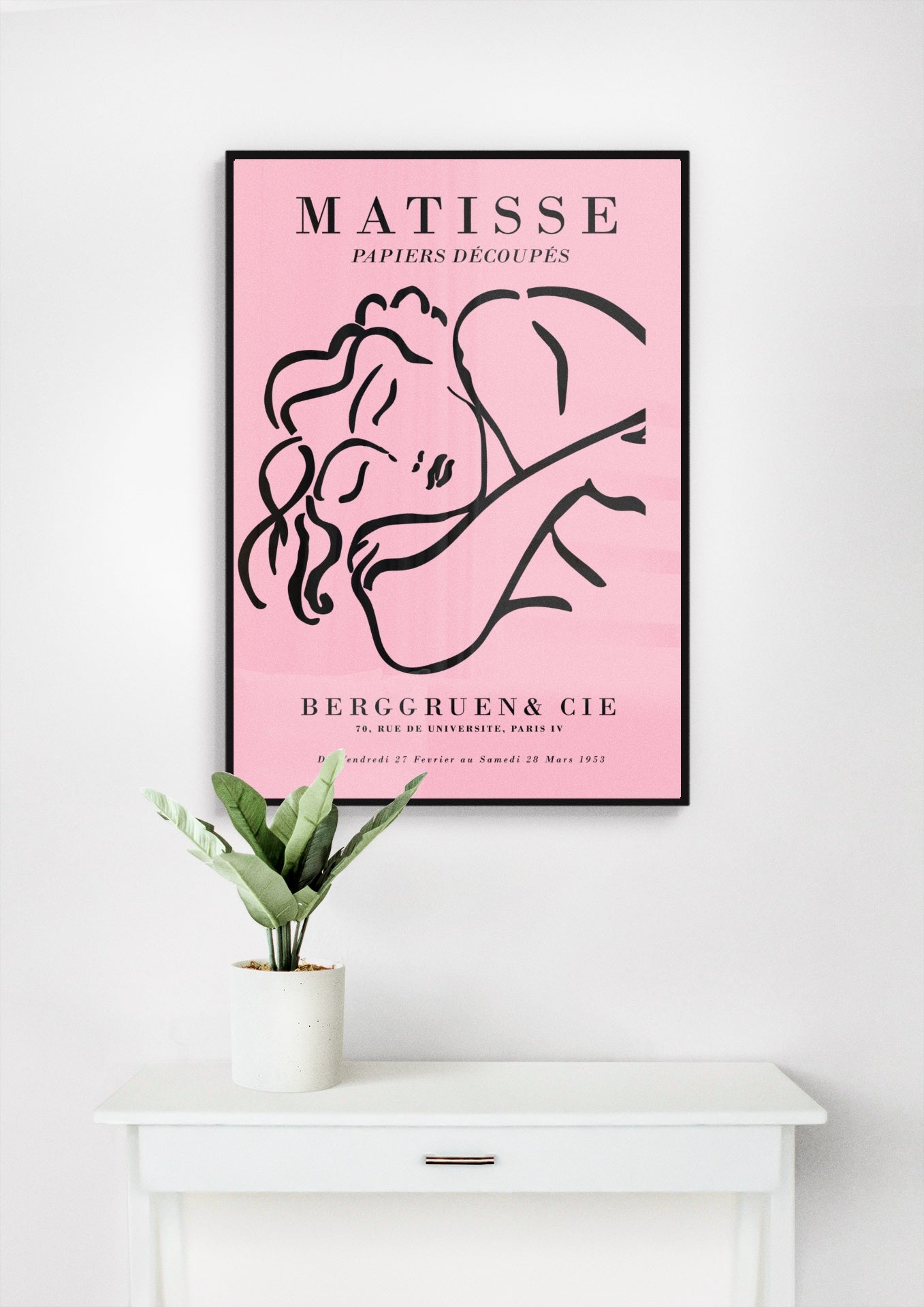 Sleeping Woman Sketch Pink Poster | Henri Matisse
