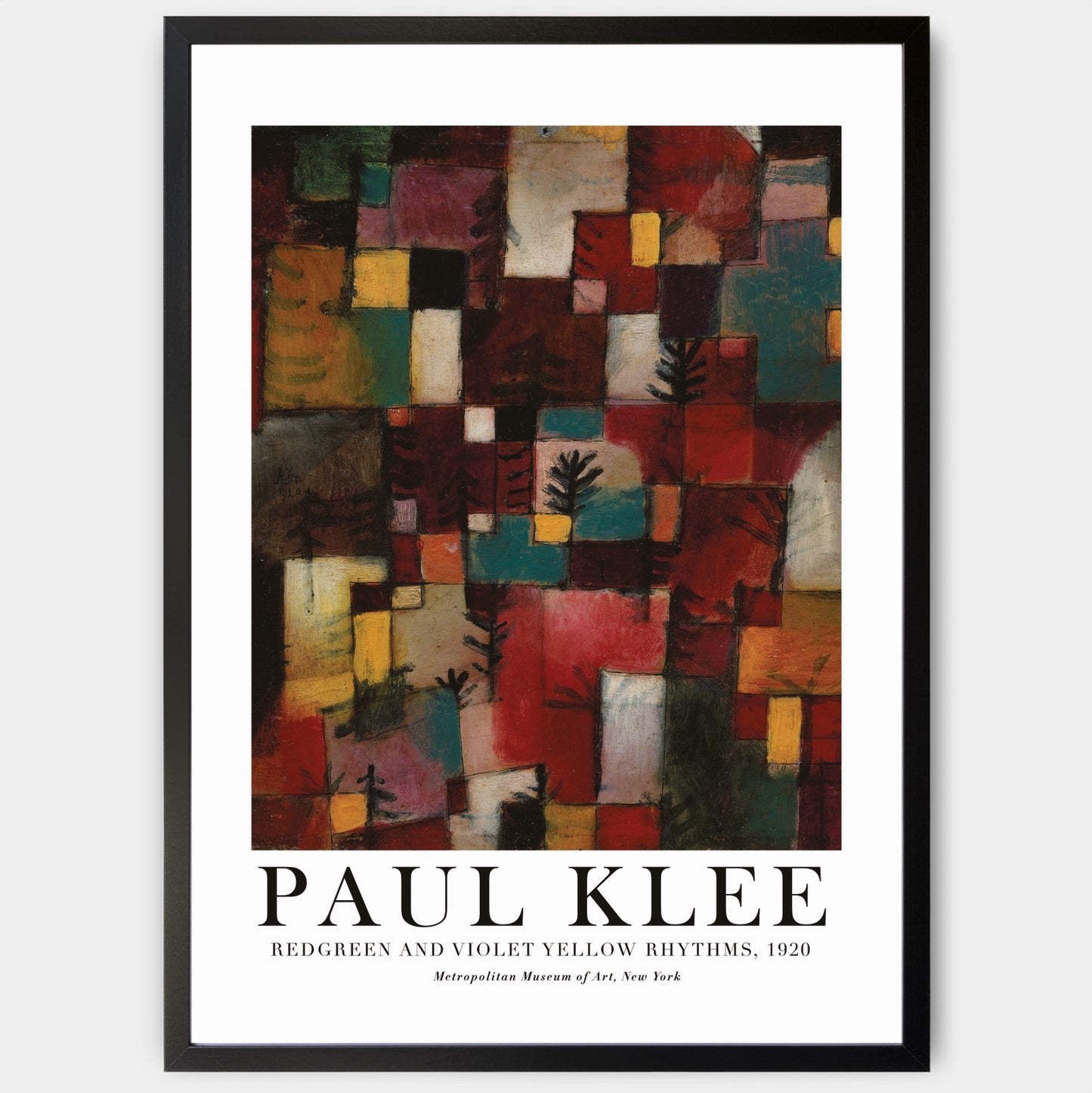 Redgreen and Violet Yellow Rhythms Poster | Paul Klee