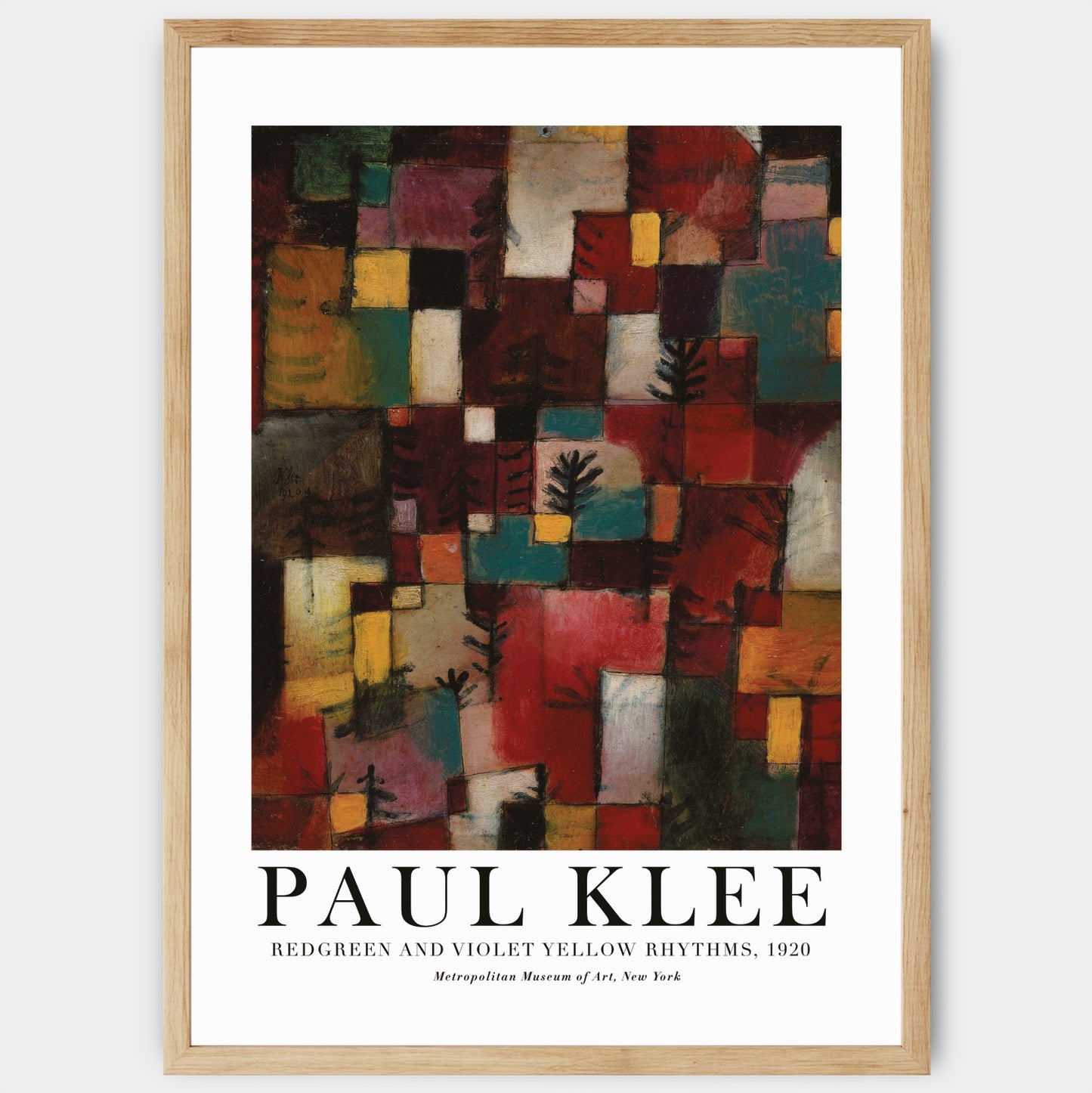 Redgreen and Violet Yellow Rhythms Poster | Paul Klee