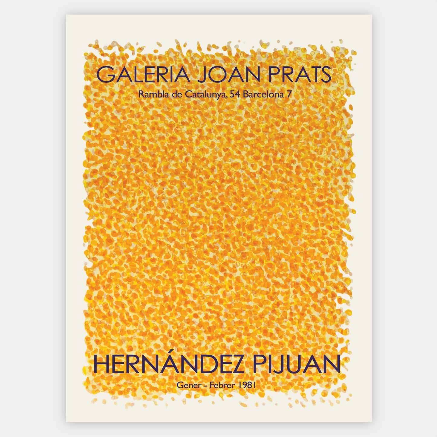 Yellow Dots Poster | Hernández Pijuan