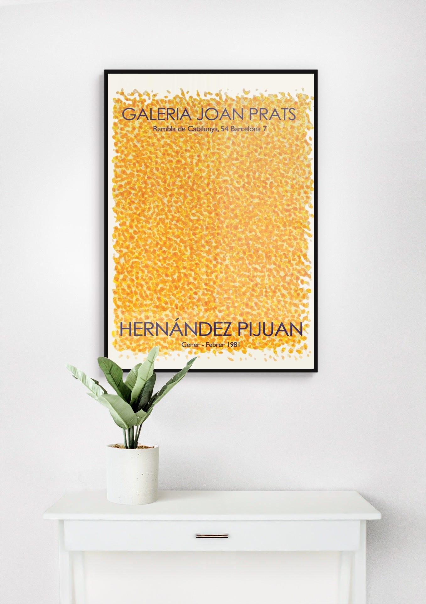 Yellow Dots Poster | Hernández Pijuan