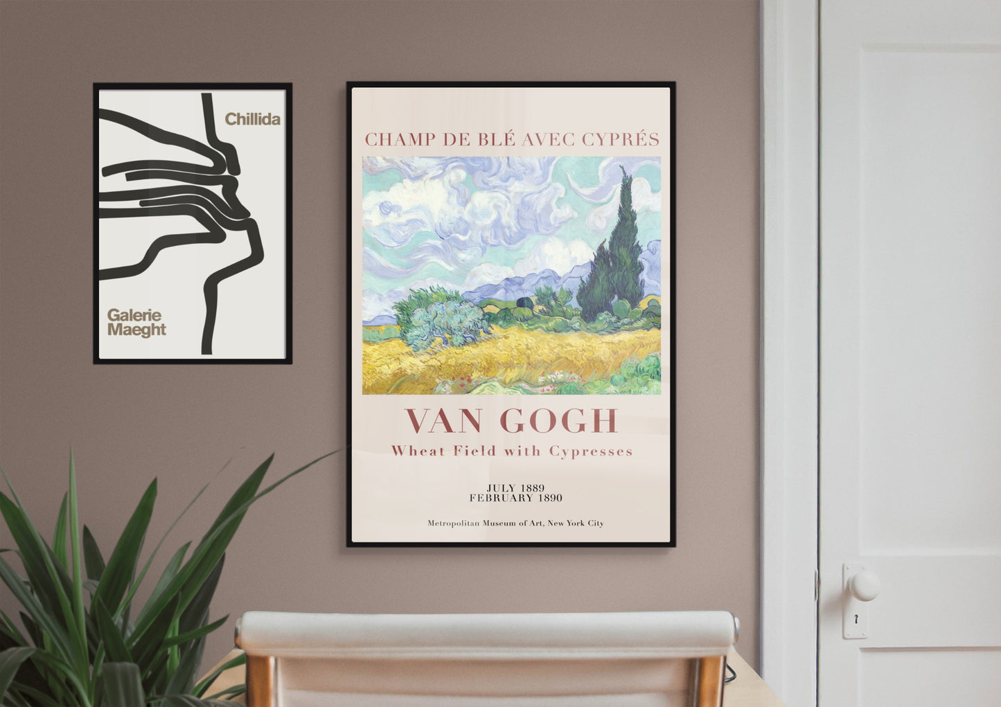 Poster Wheat Field with Cypresses | Vincent Van Gogh