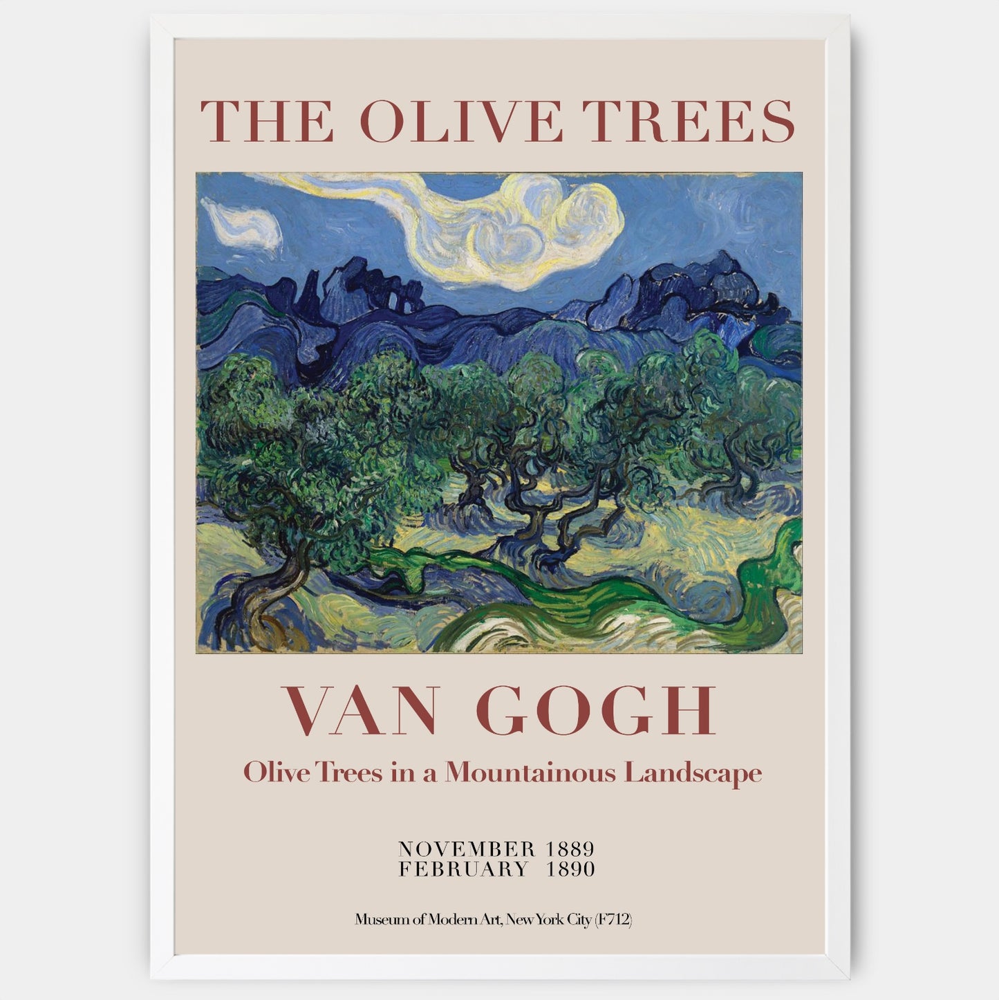 The Olive Trees Poster | Vincent Van Gogh