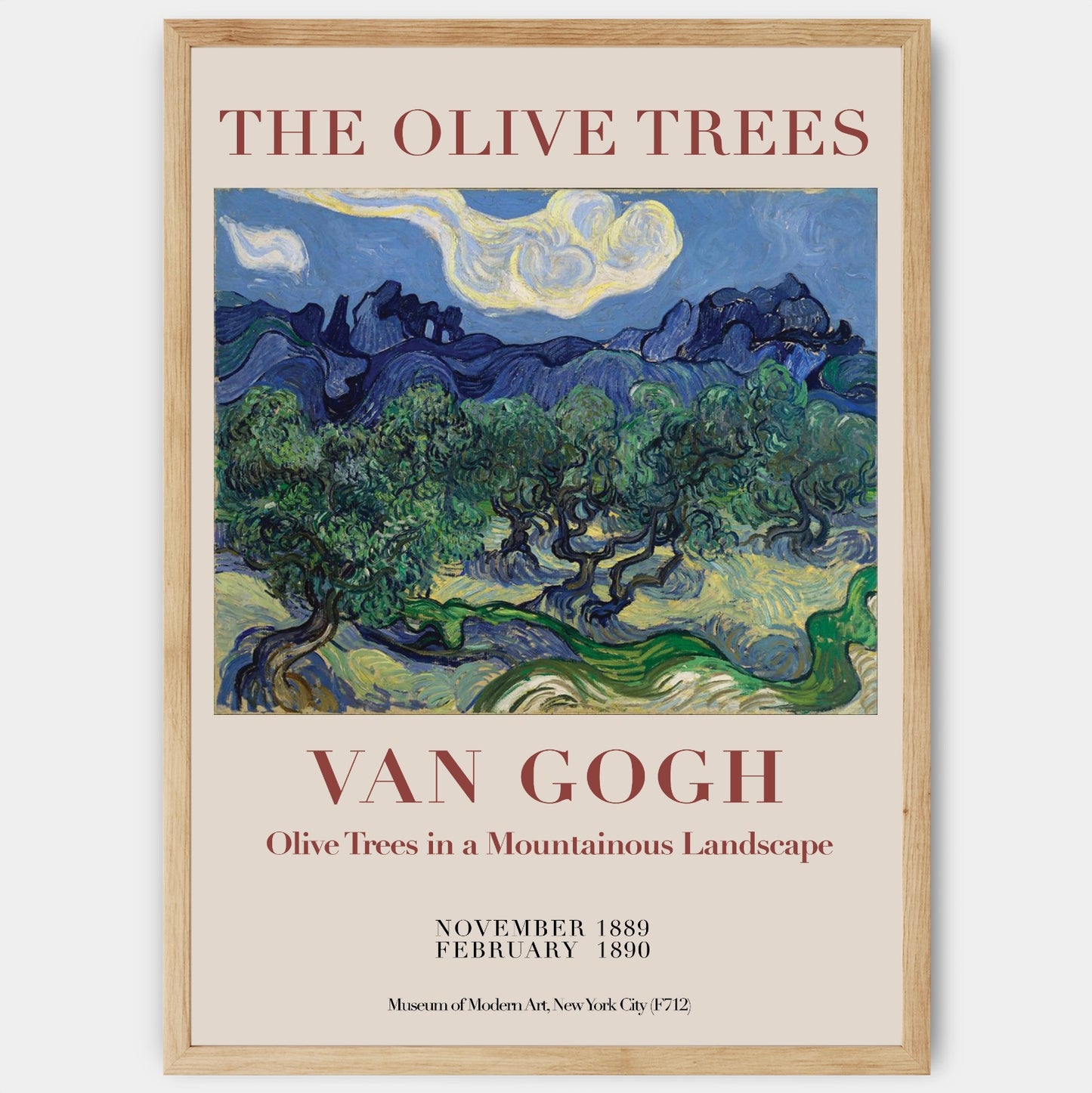 The Olive Trees Poster | Vincent Van Gogh