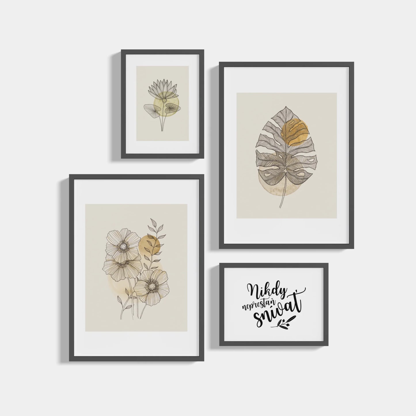 Set of 4 Monstera posters