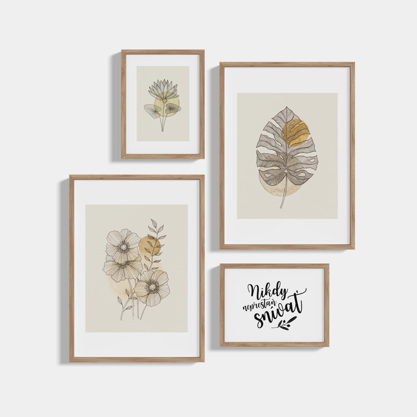 Set of 4 Monstera posters