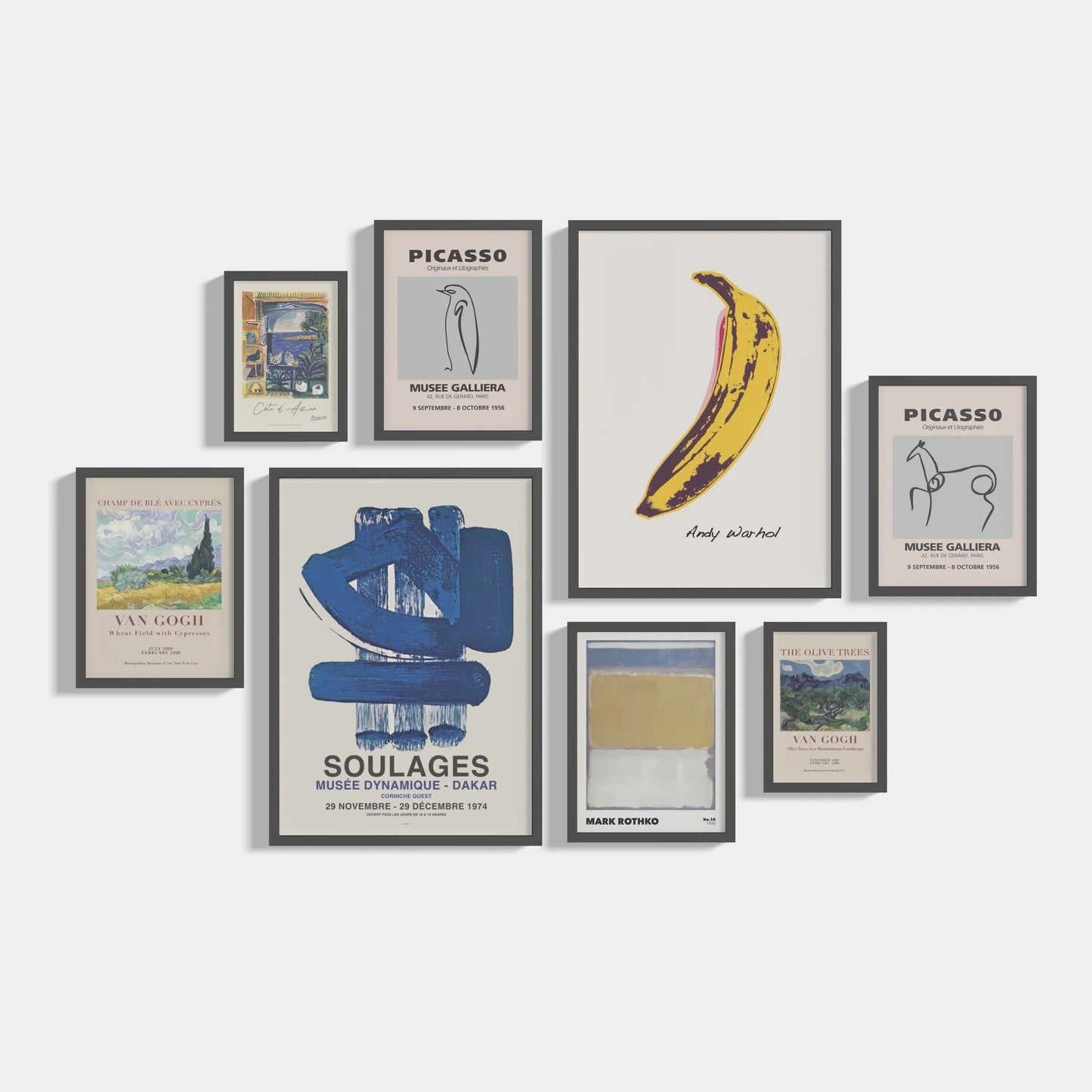 Set of 8 Banana posters