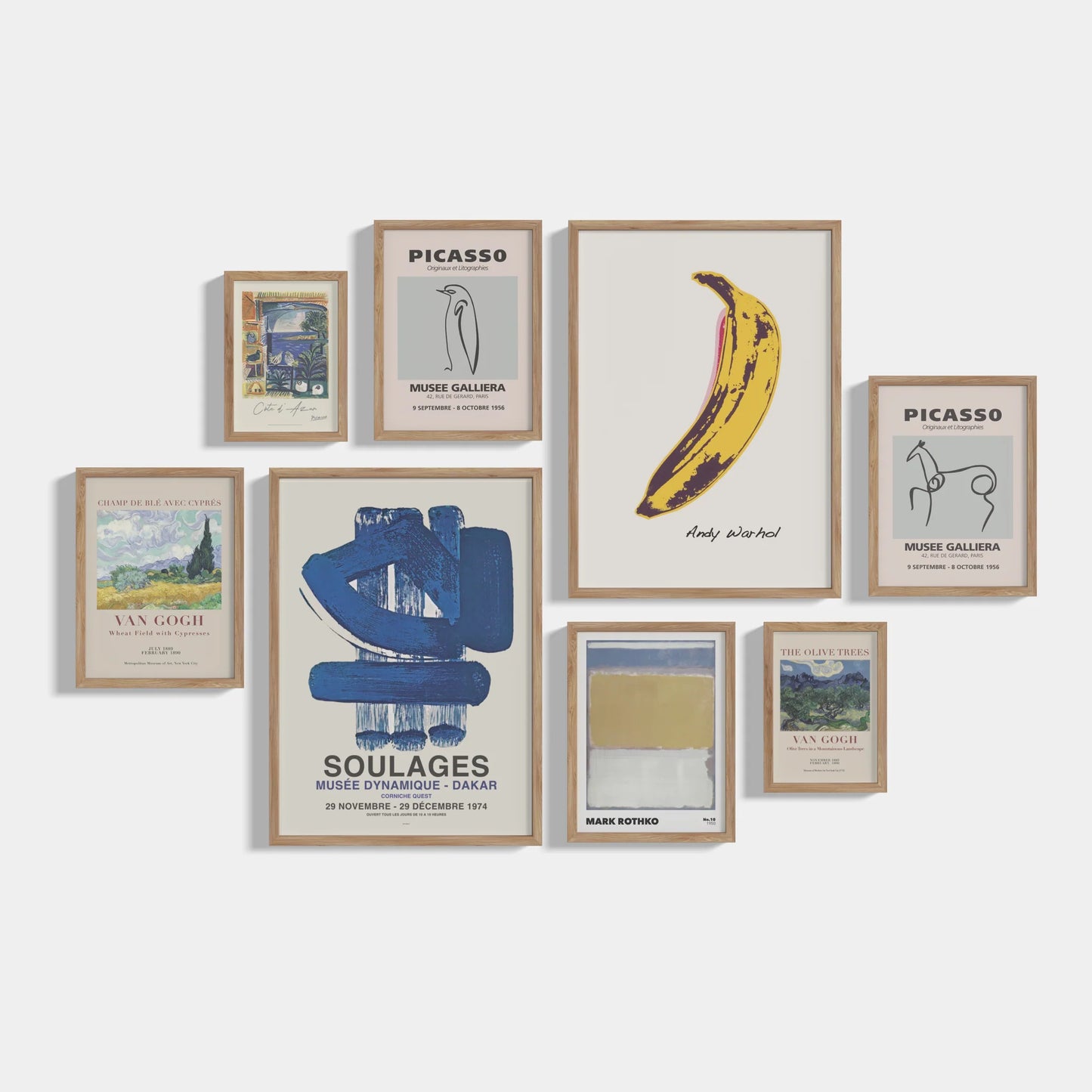 Set of 8 Banana posters