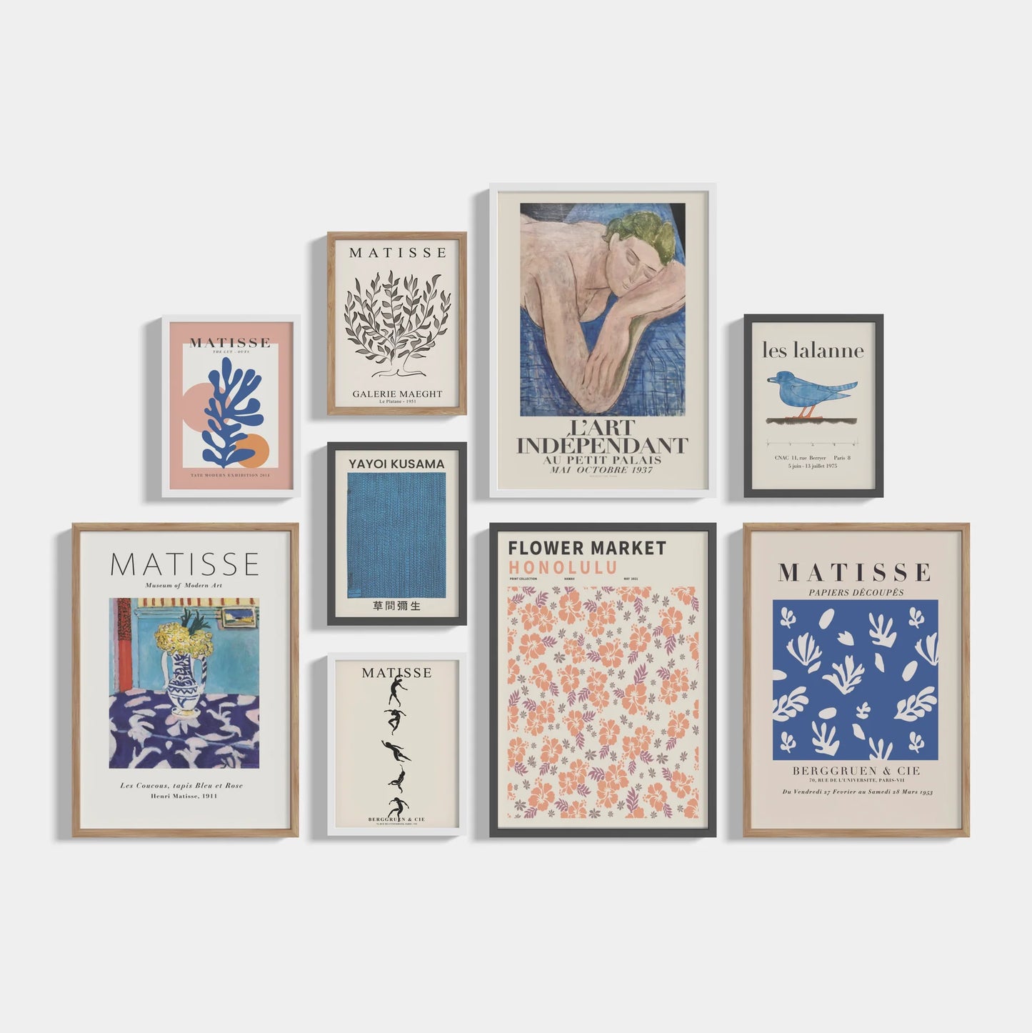 Set of 9 posters Blue