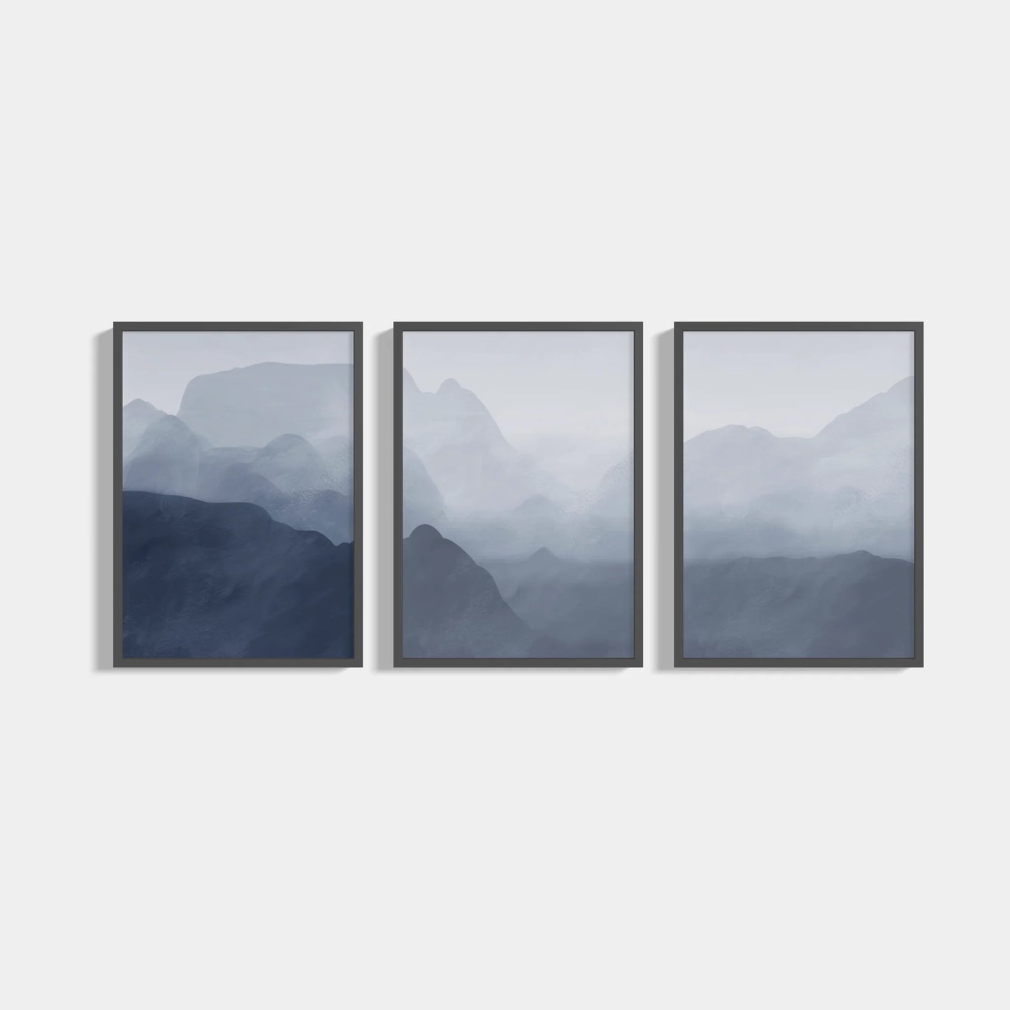 Set of 3 Blue mountains posters