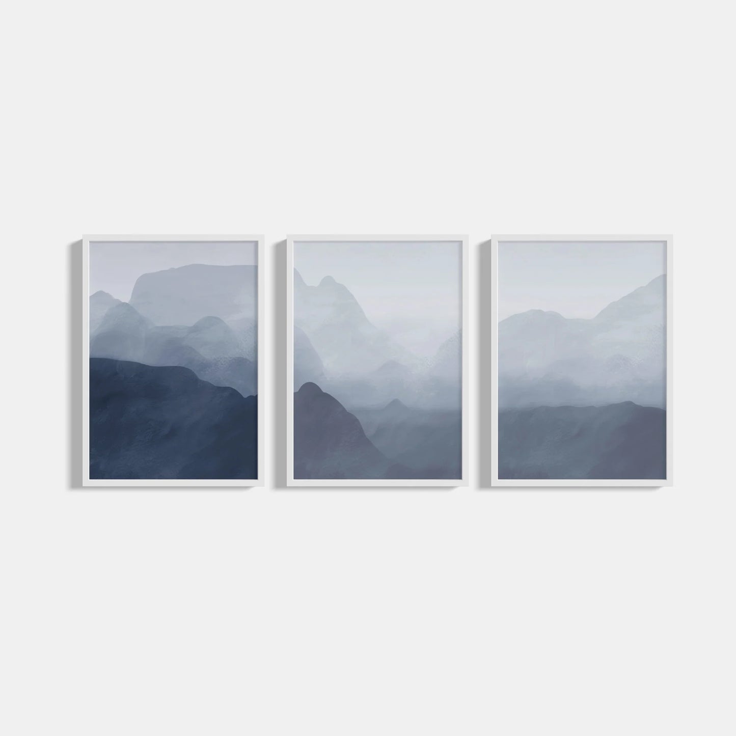 Set of 3 Blue mountains posters
