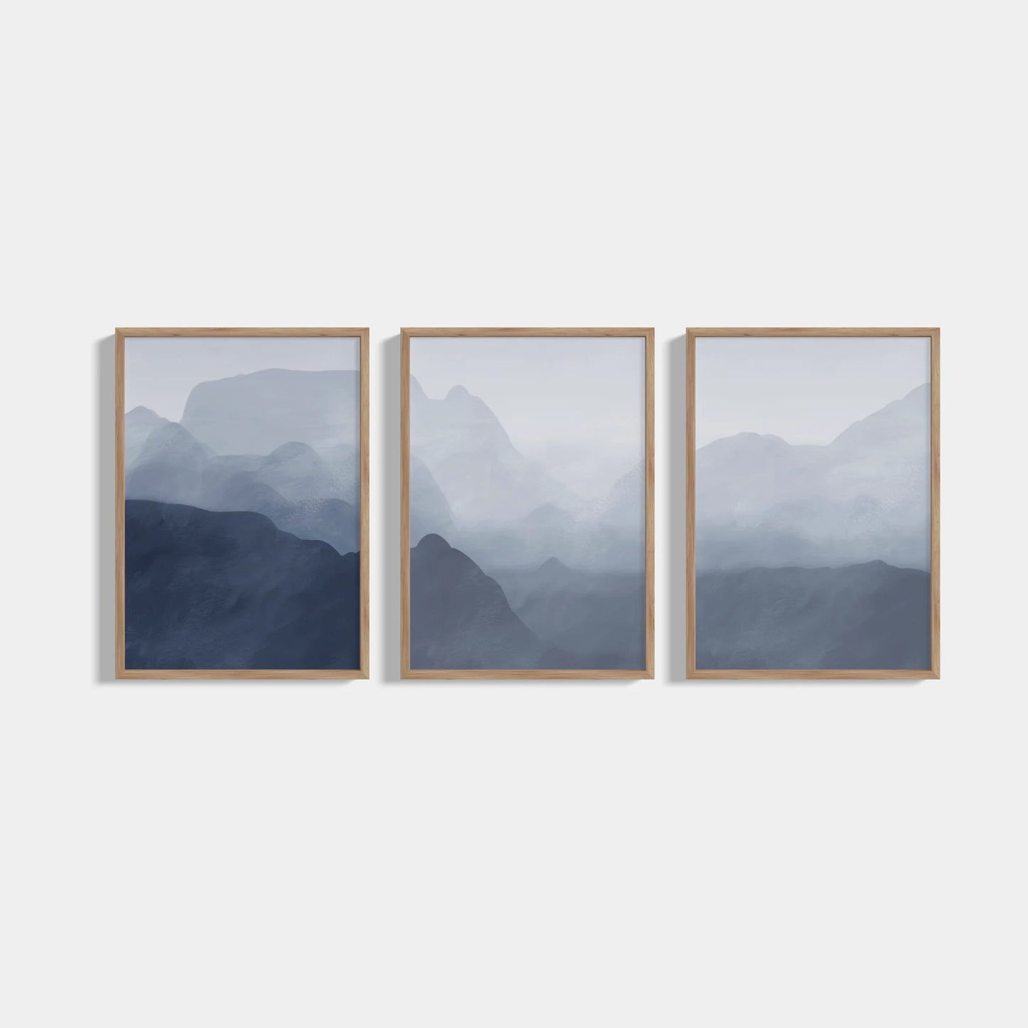 Set of 3 Blue mountains posters