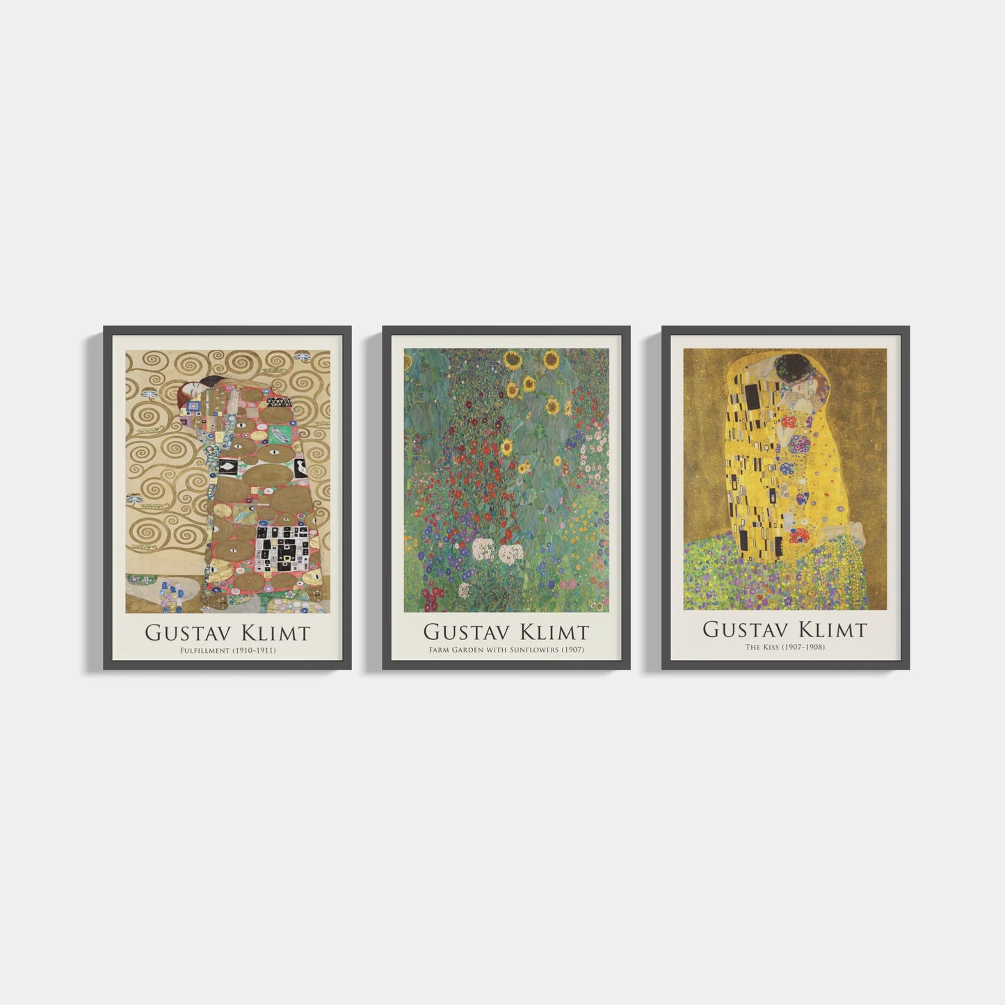 Set of 3 Klimt posters