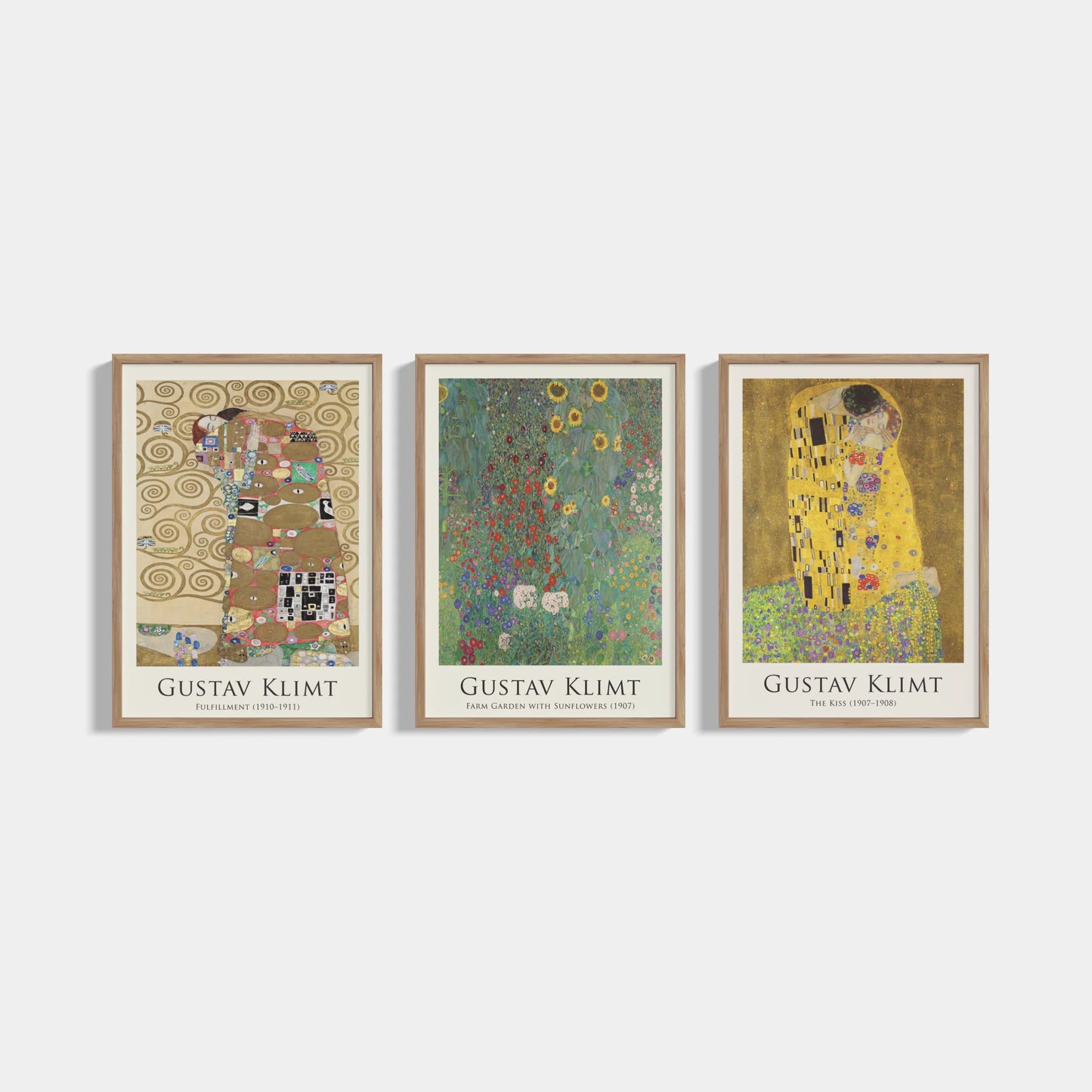 Set of 3 Klimt posters