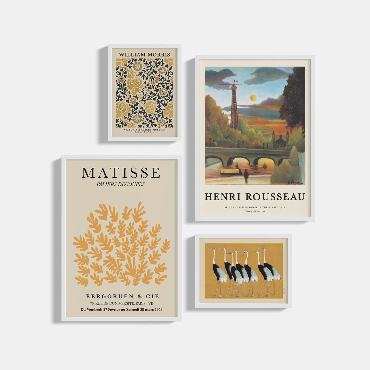 Set of 4 posters Paris
