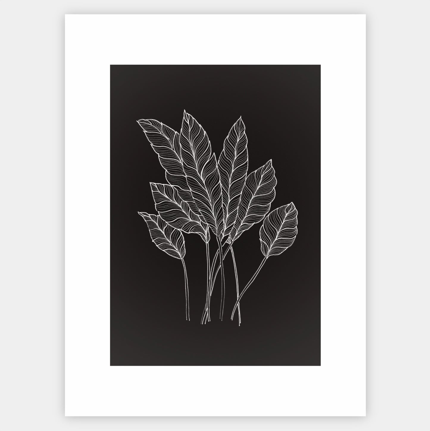 Black Leaves Poster - painting