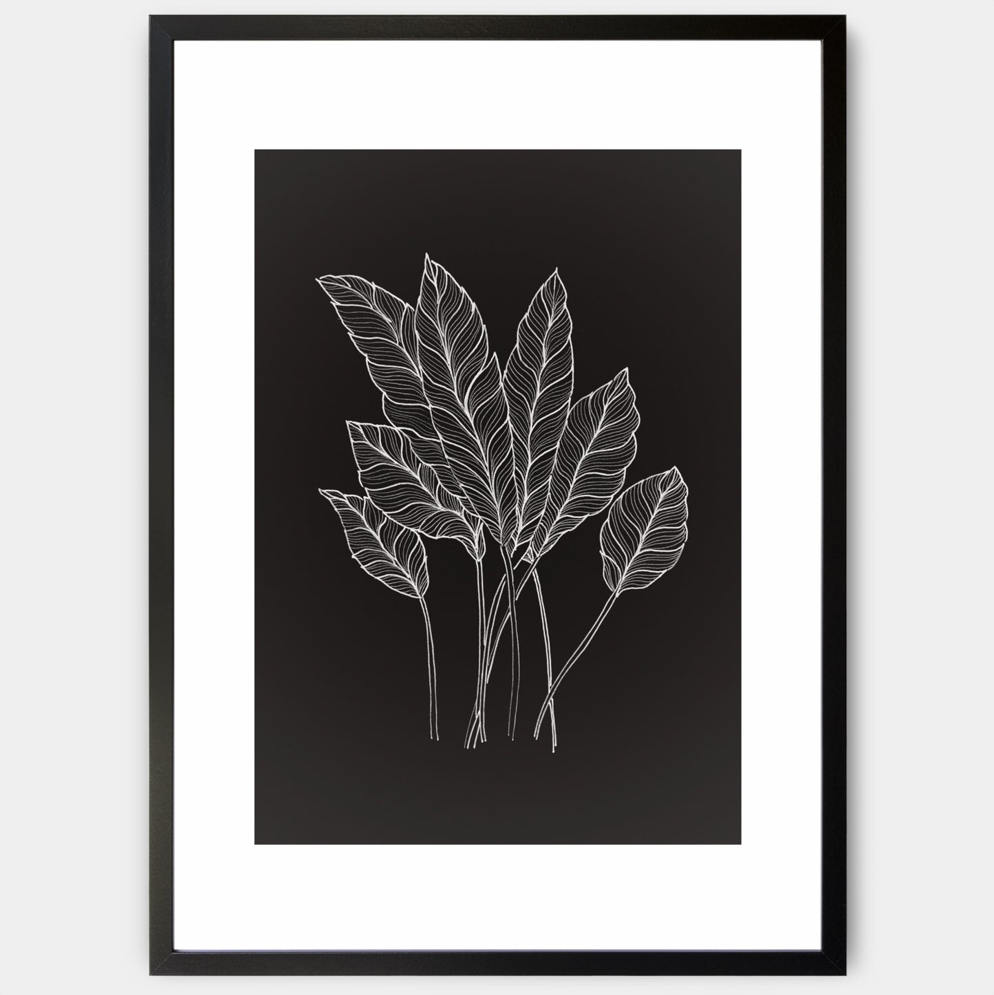 Black Leaves Poster - painting