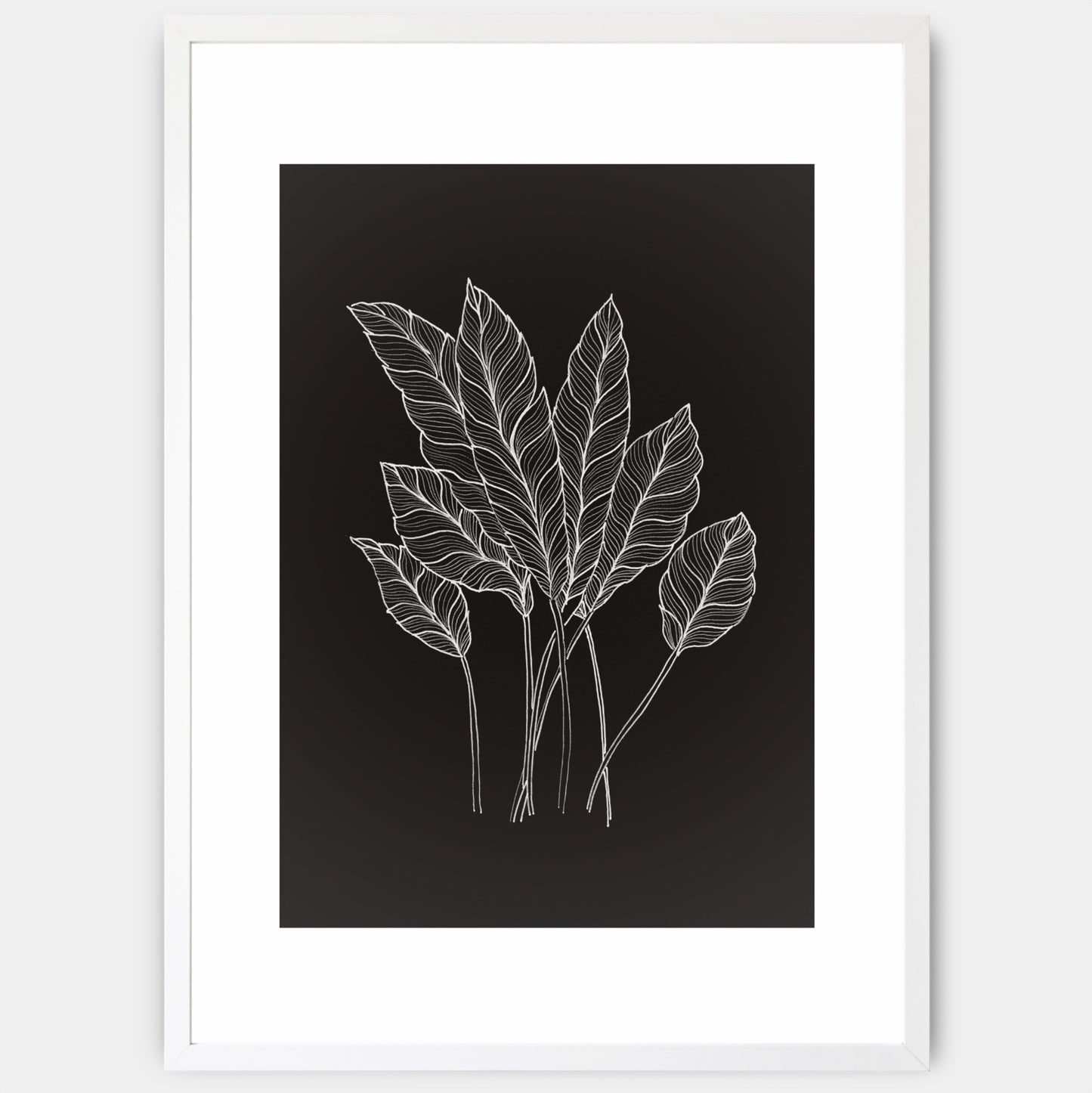Black Leaves Poster - painting