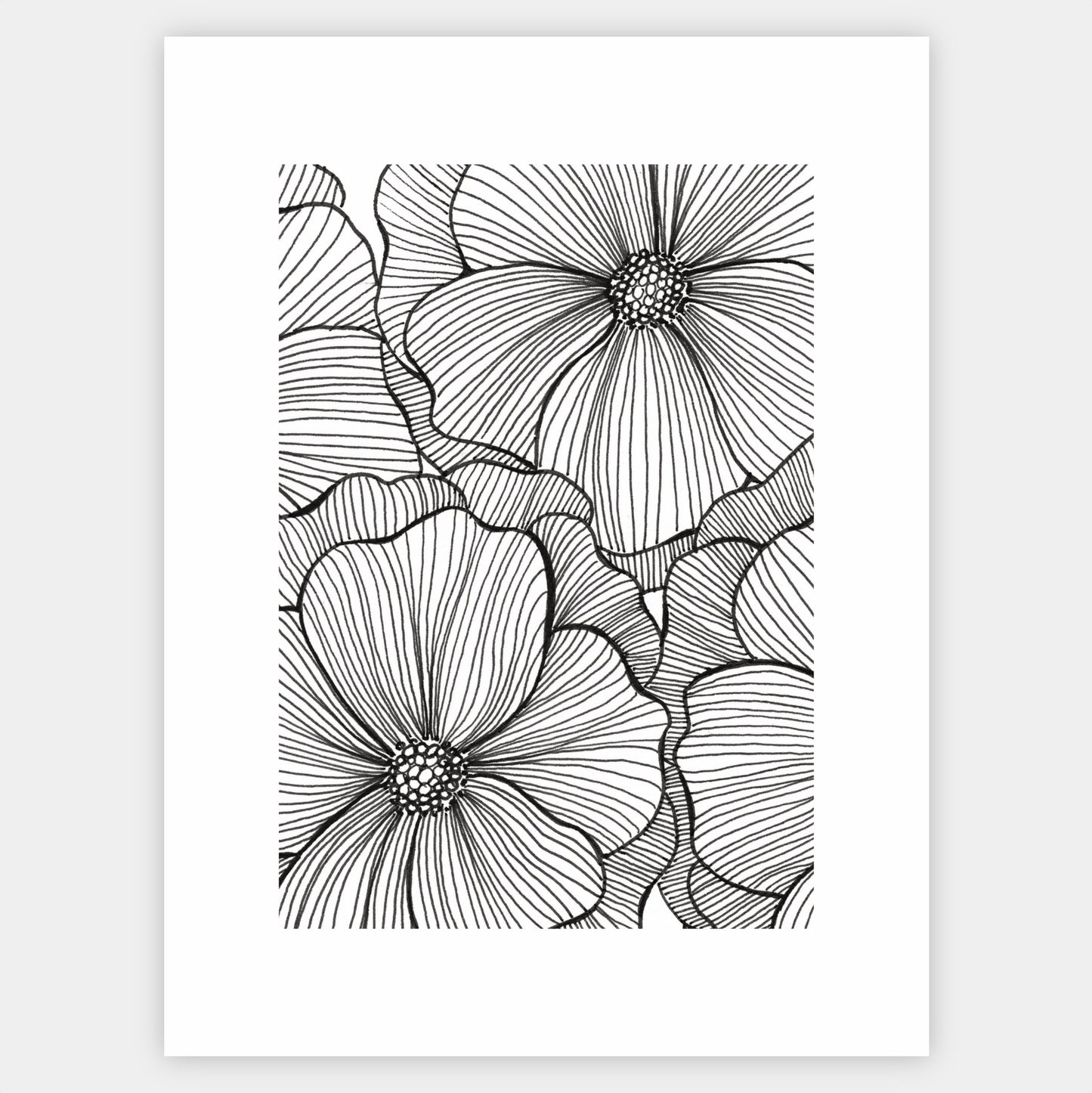 Flowers in White poster