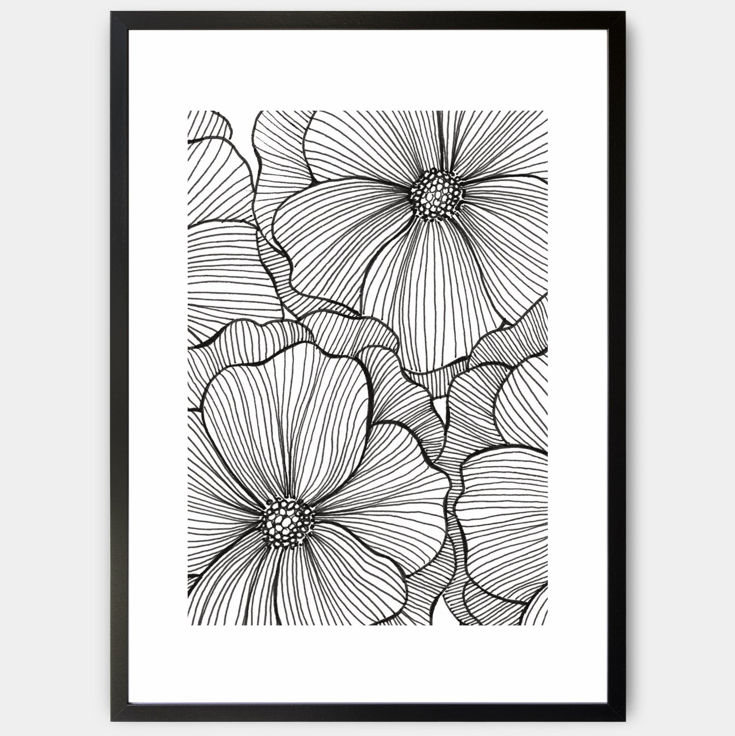 Flowers in White poster
