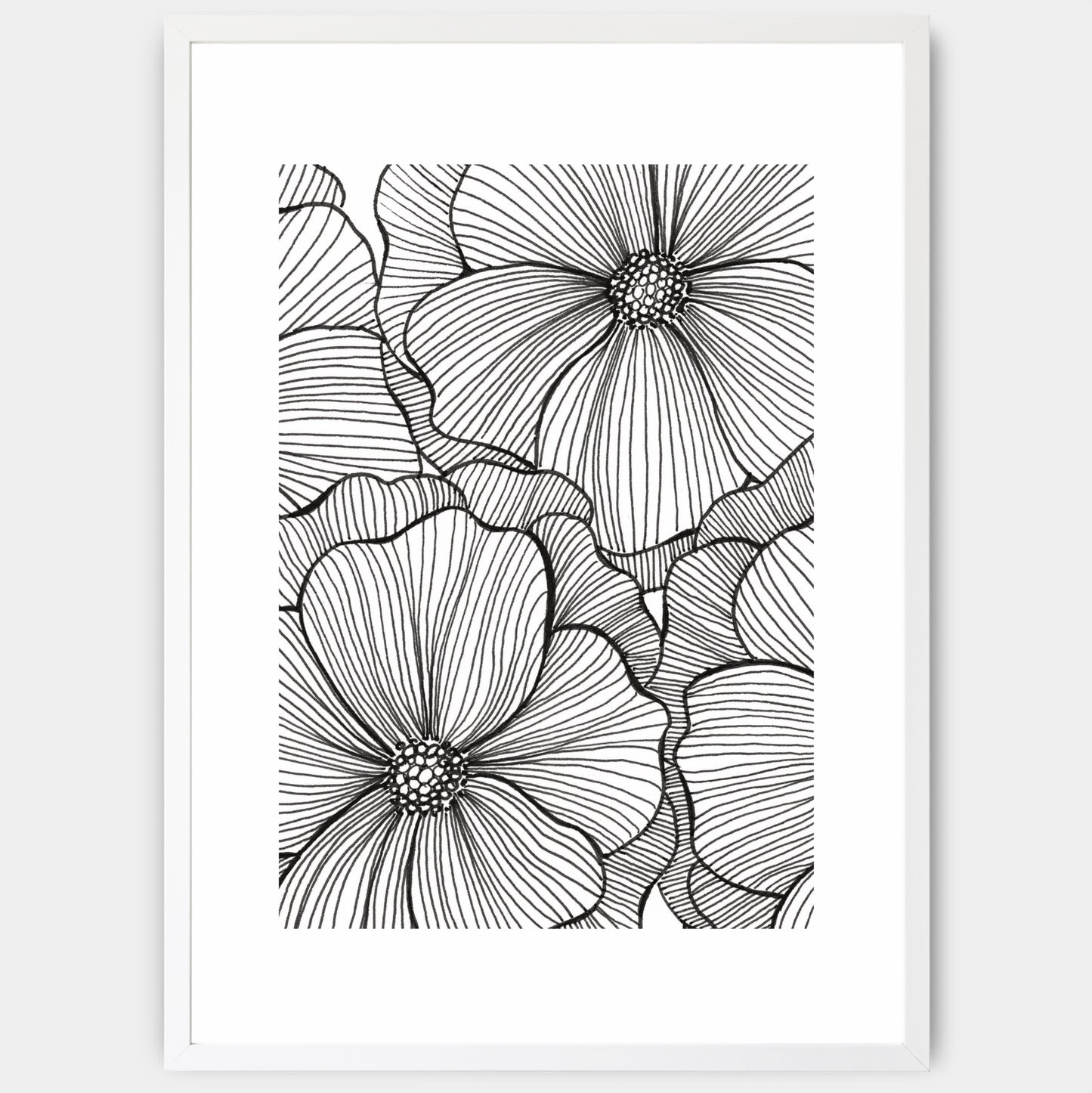 Flowers in White poster