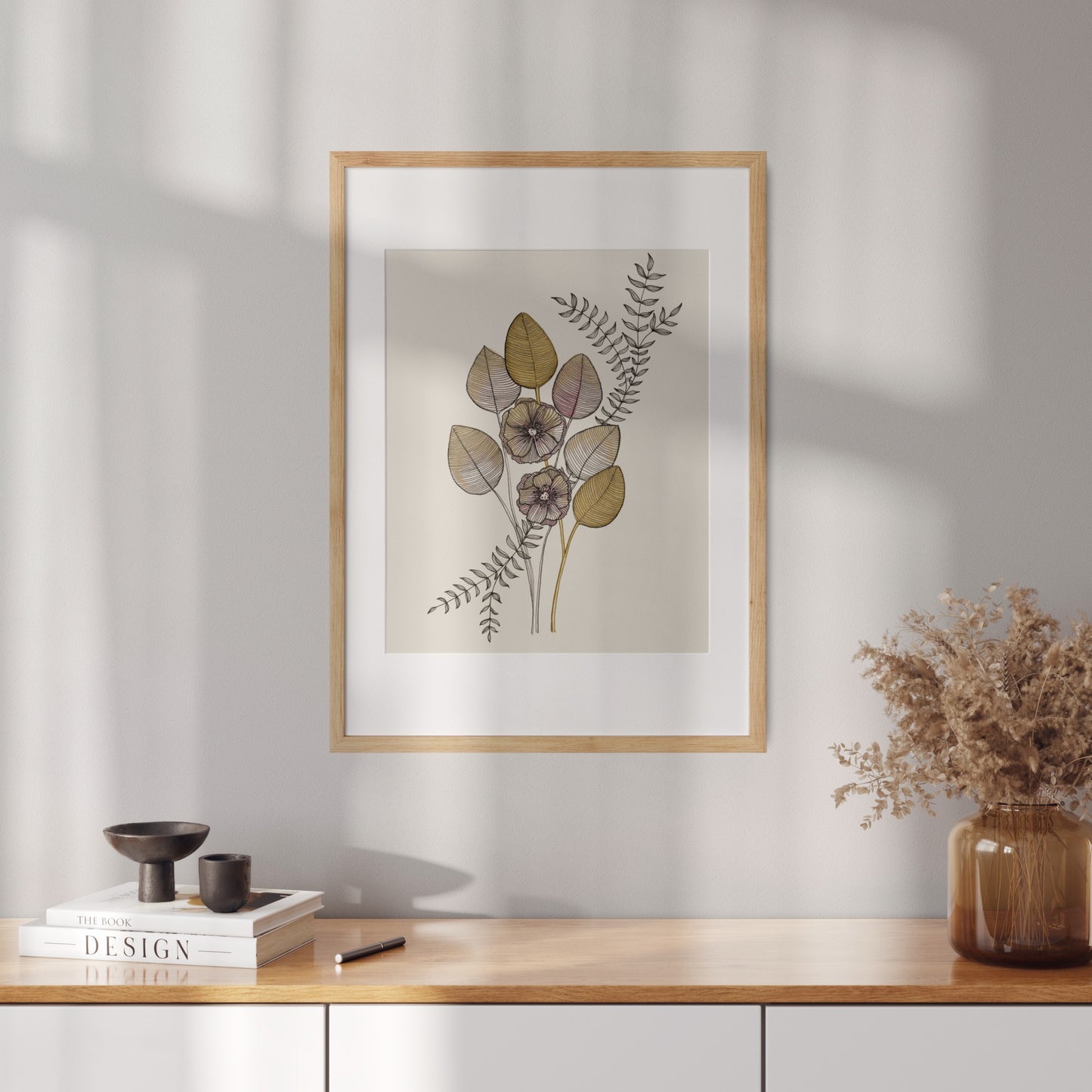 Pink Leaves Poster