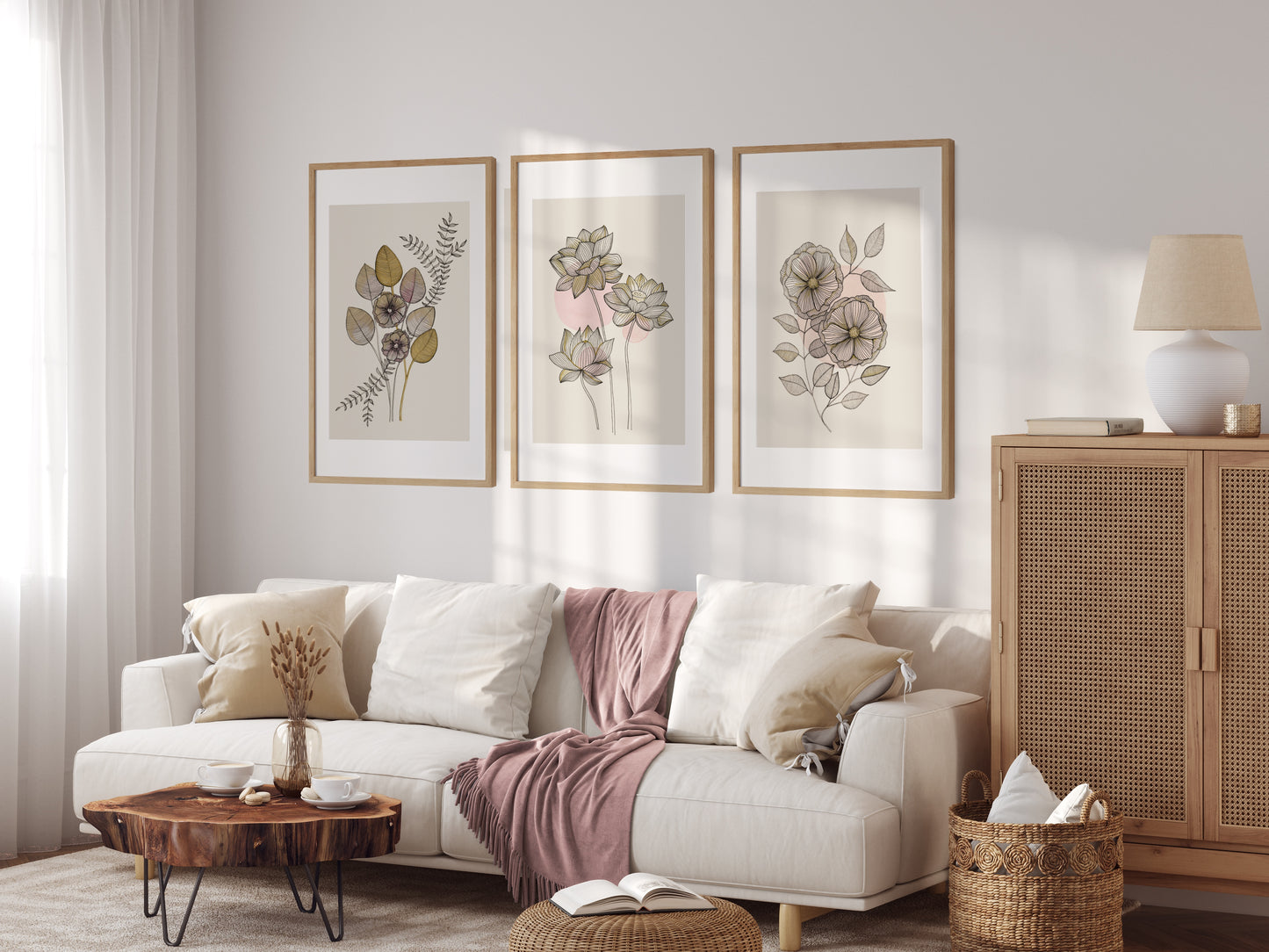 Twig in Pink Poster