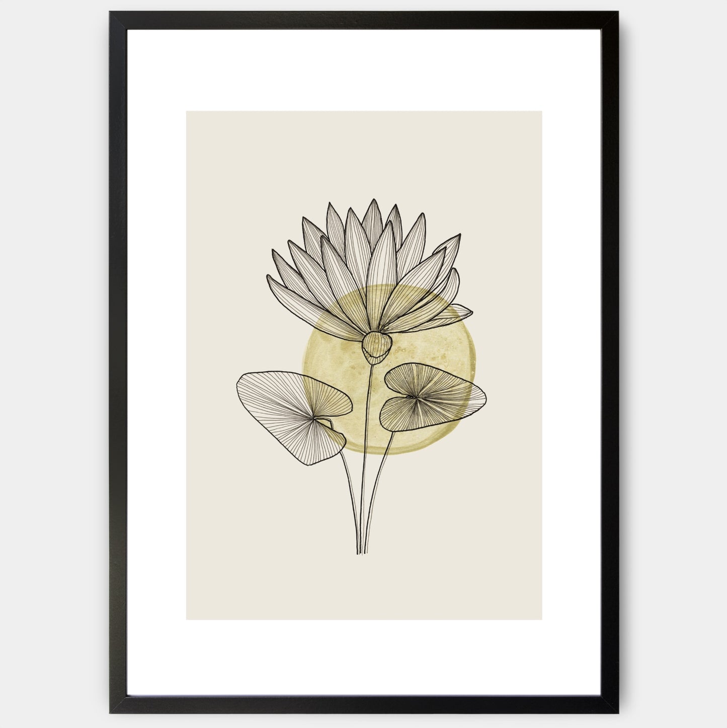 Water Lili in Beige Poster