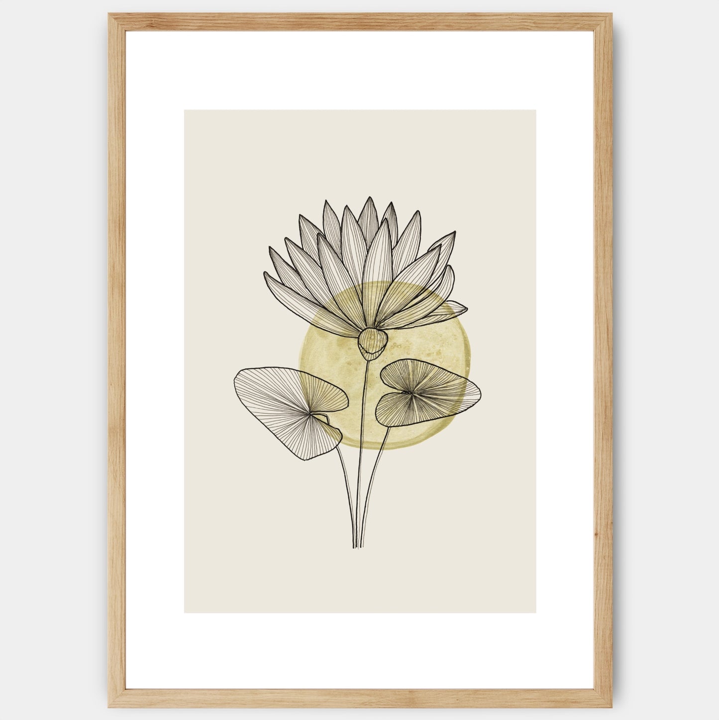 Water Lili in Beige Poster