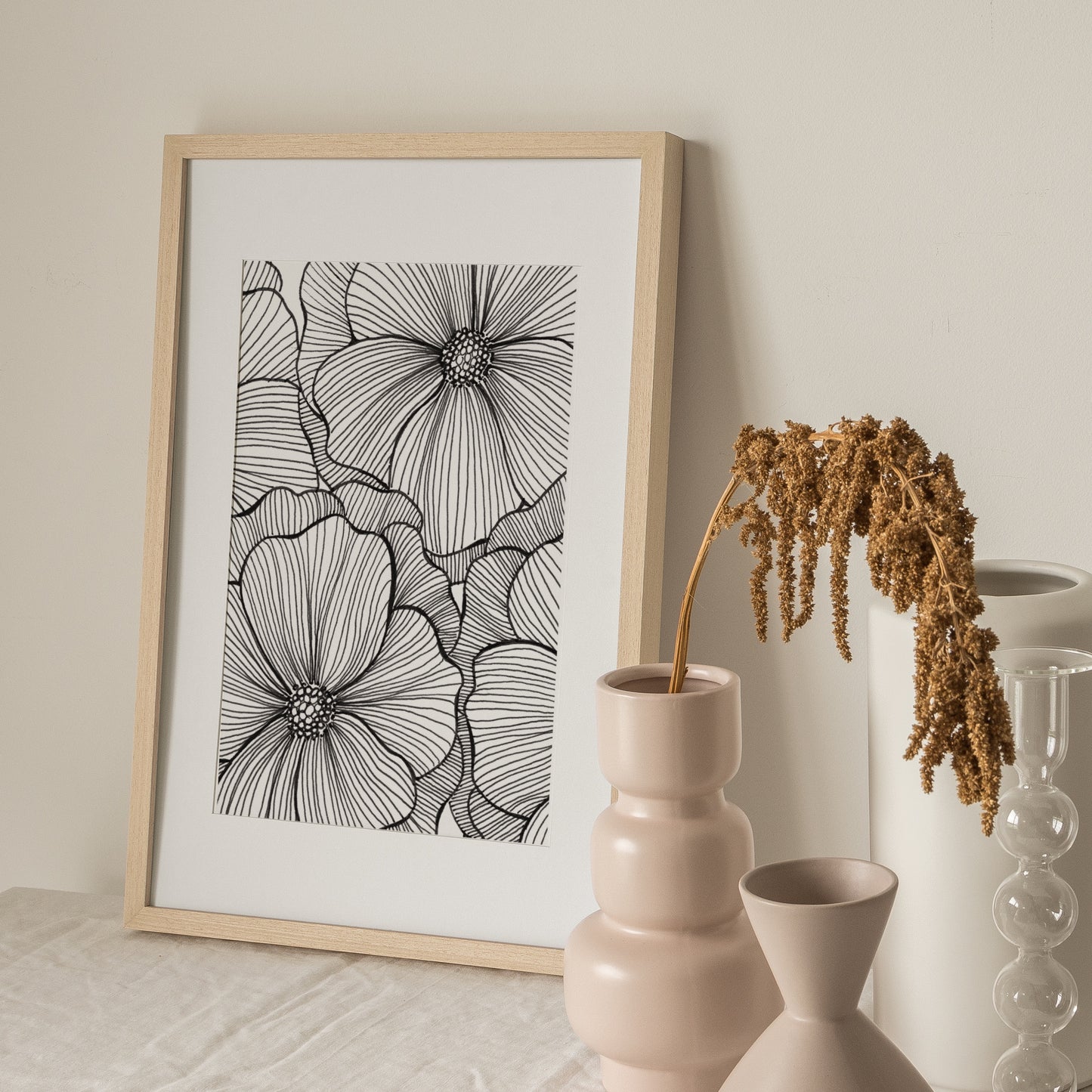 Flowers in White poster