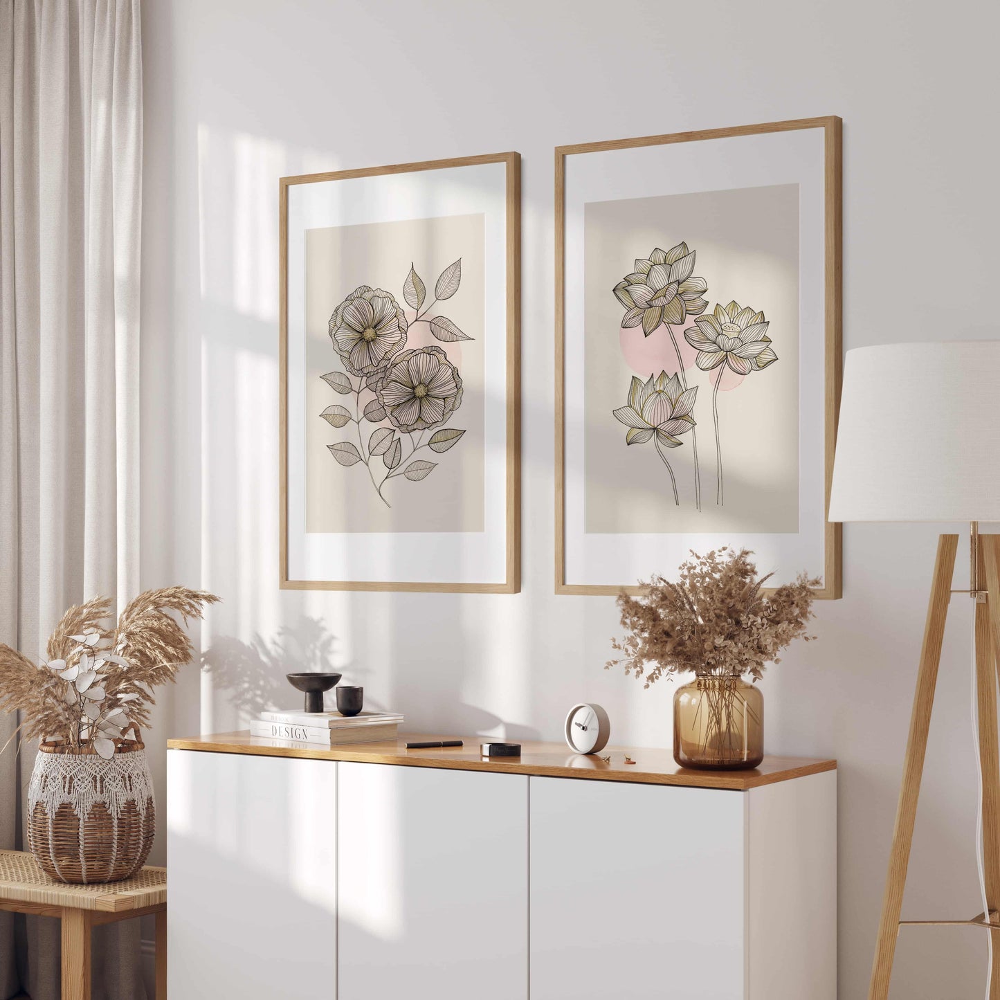Pink Flowers Poster