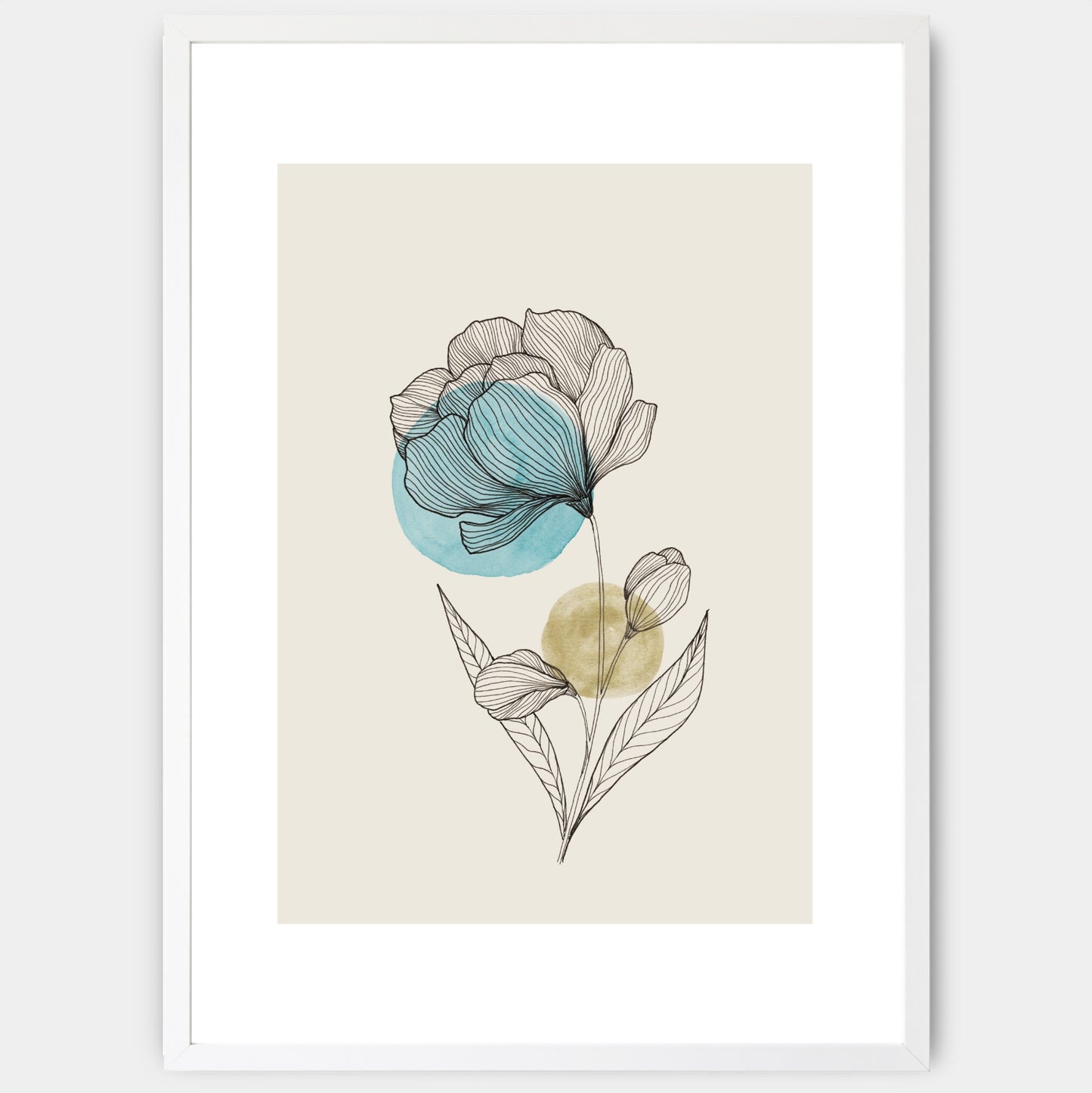Plagát Flower in Blue