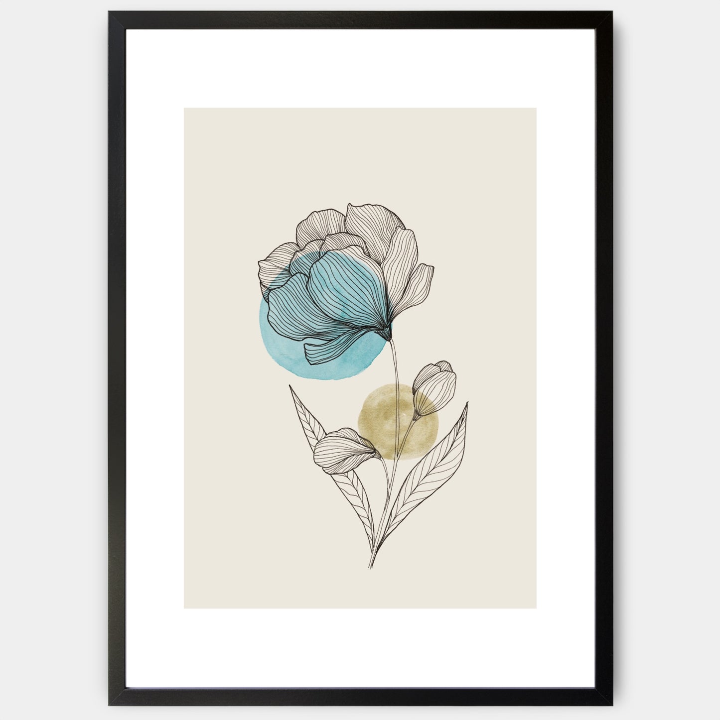 Plagát Flower in Blue