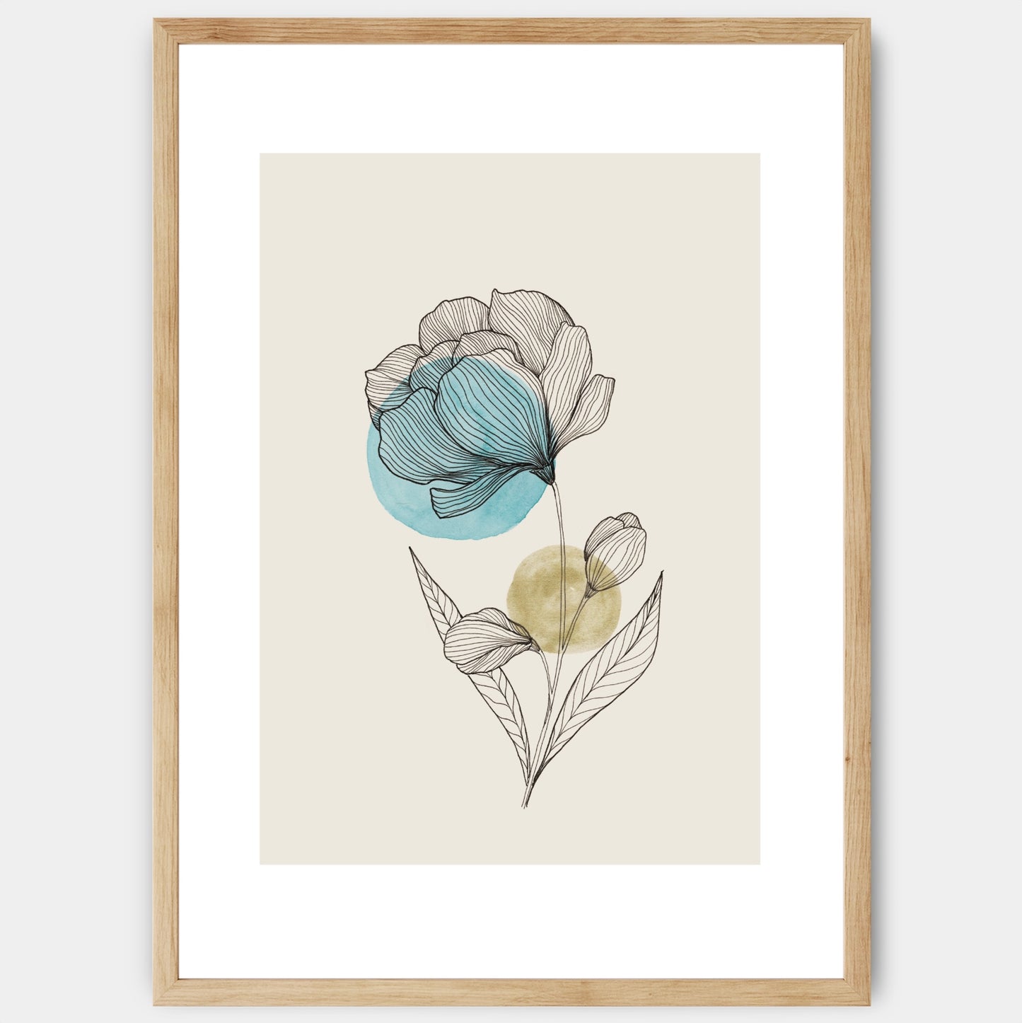 Plagát Flower in Blue