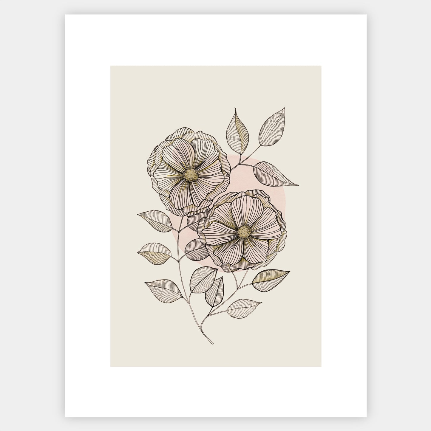 Twig in Pink Poster