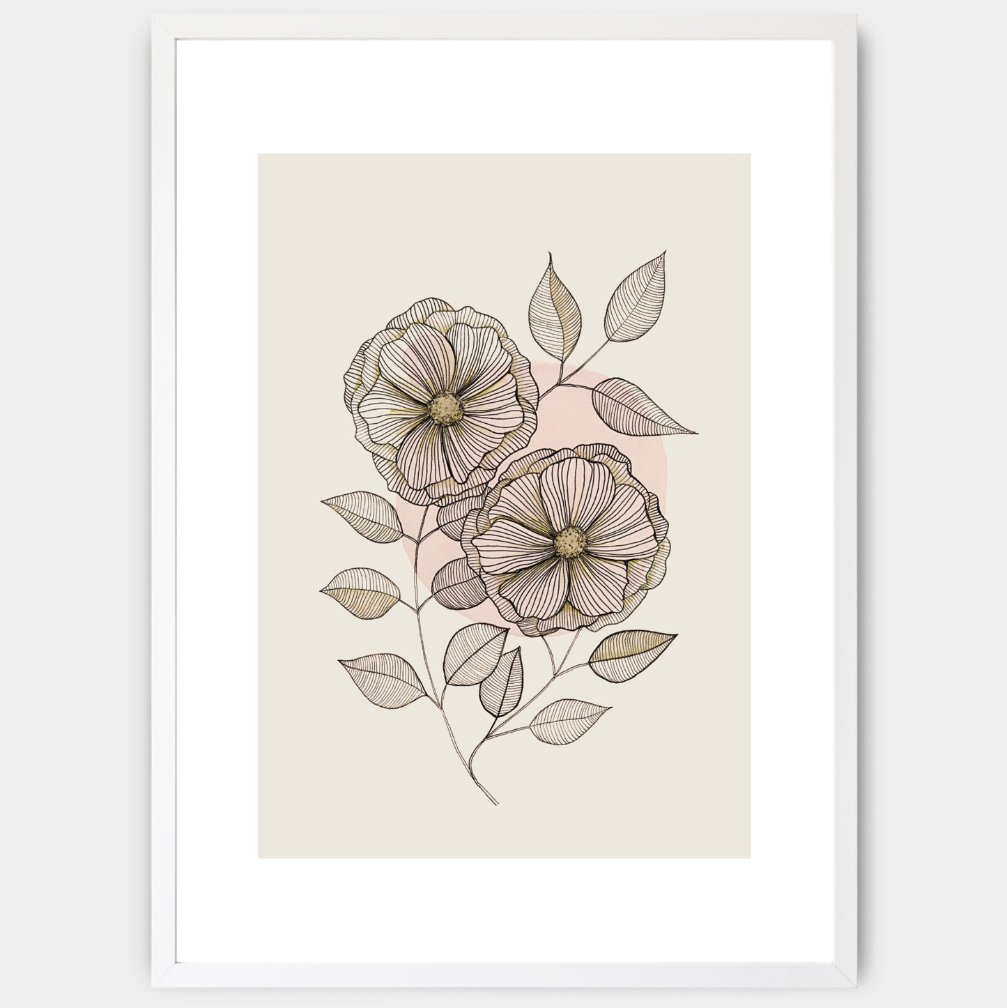 Twig in Pink Poster