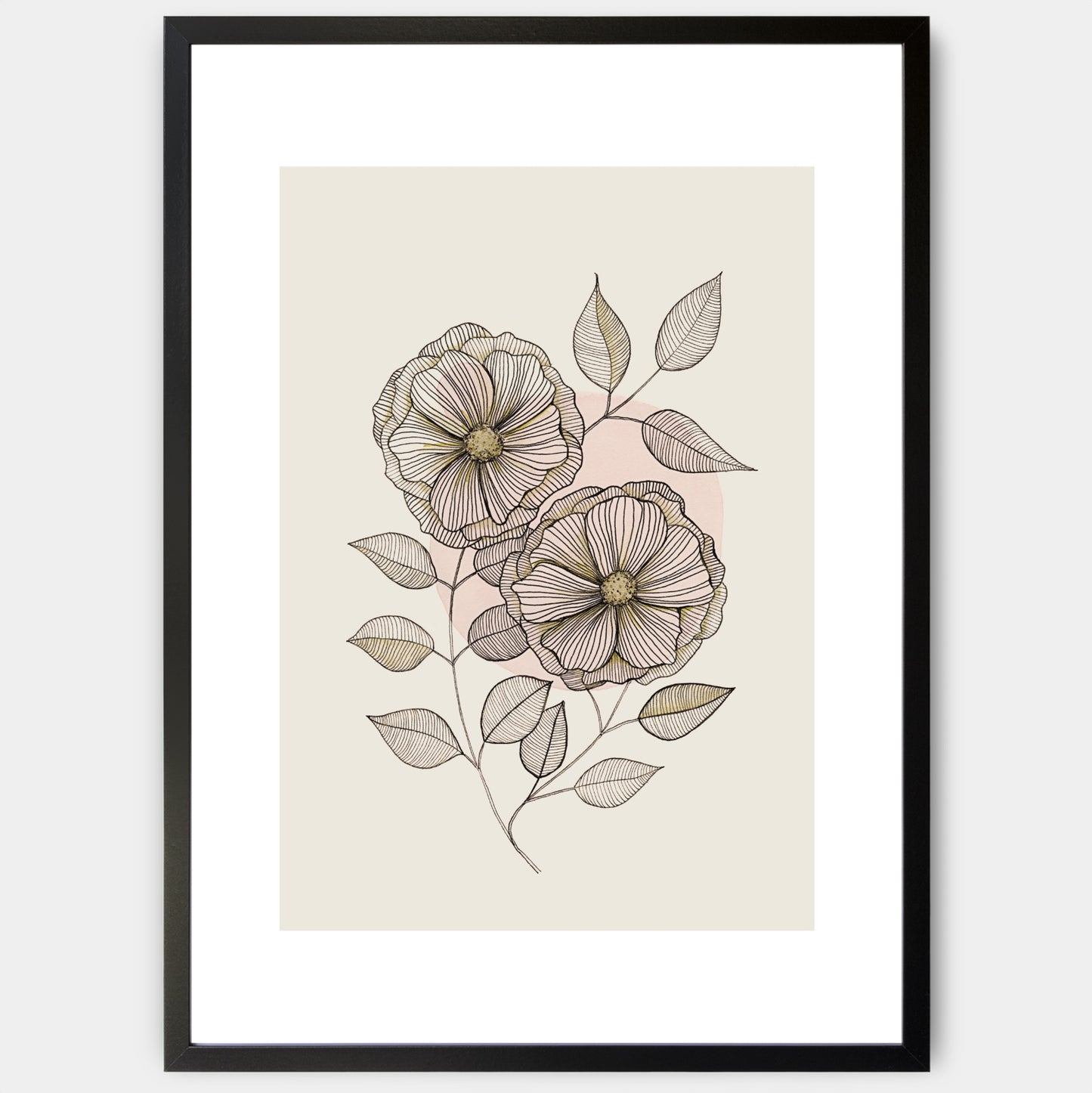 Twig in Pink Poster