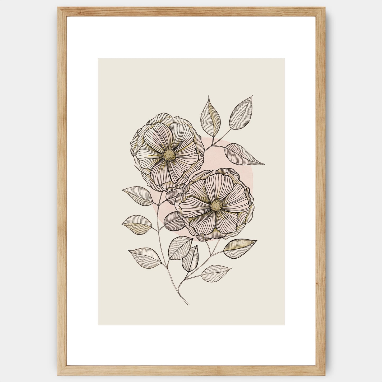 Twig in Pink Poster