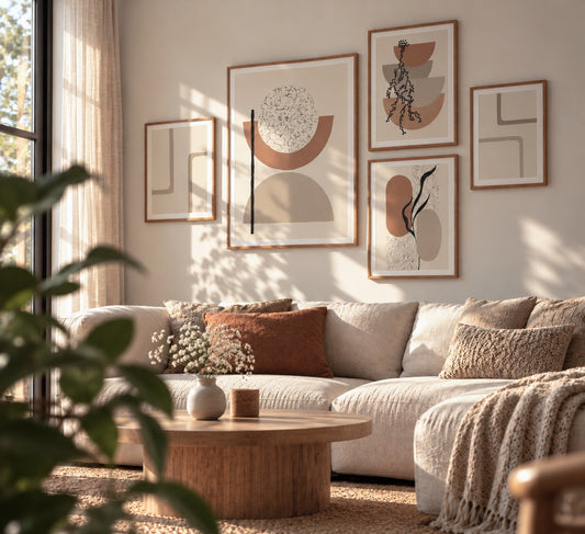 Sestava 5 plakátů Minimal Beige