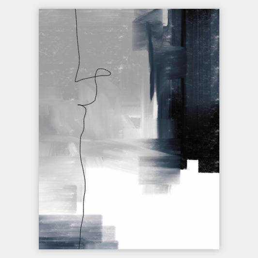 Abstract Poster "Navy" No. 2