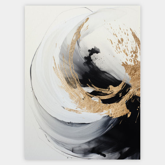Abstract poster Golden reflection